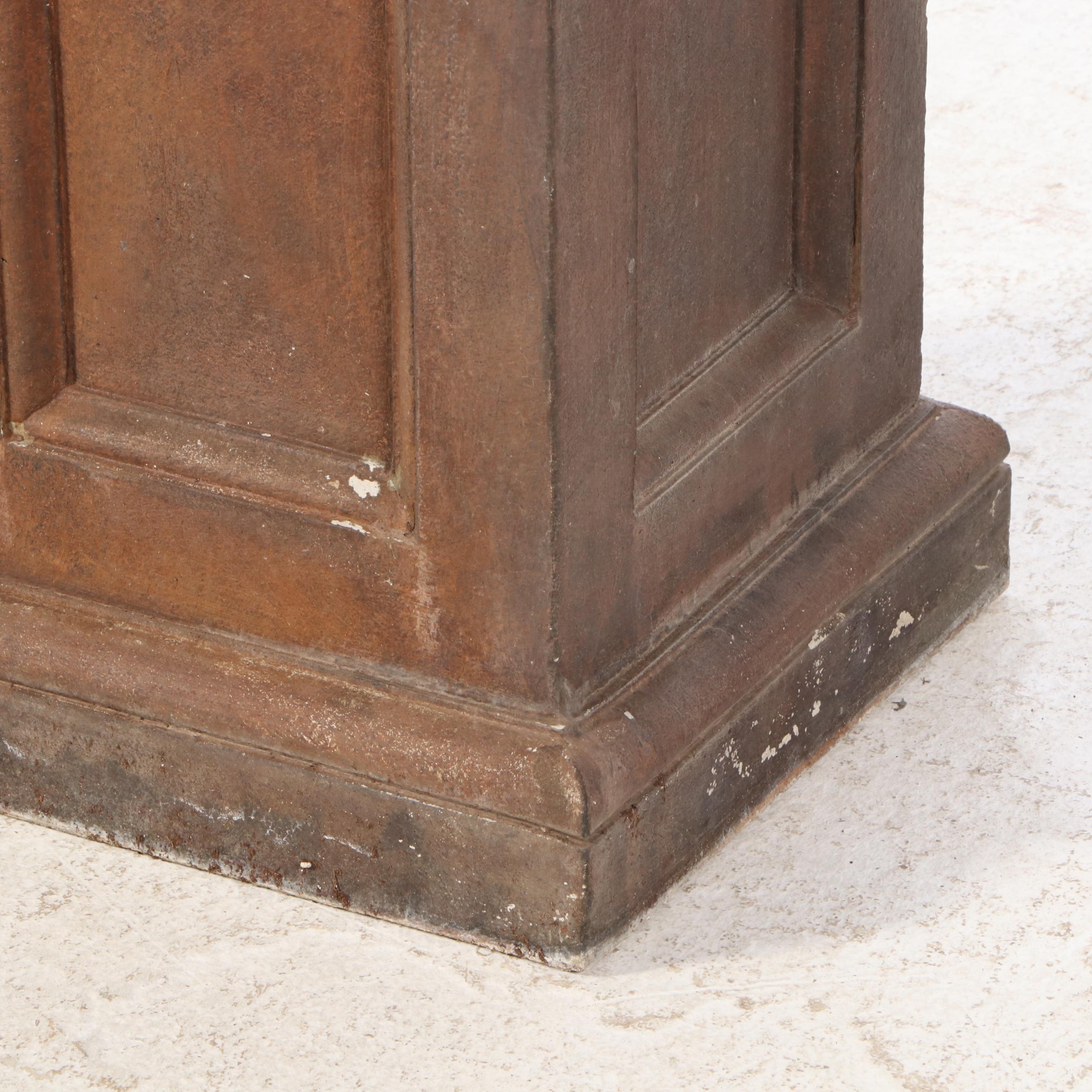 Cast Concrete Patio Planter on Column Stand