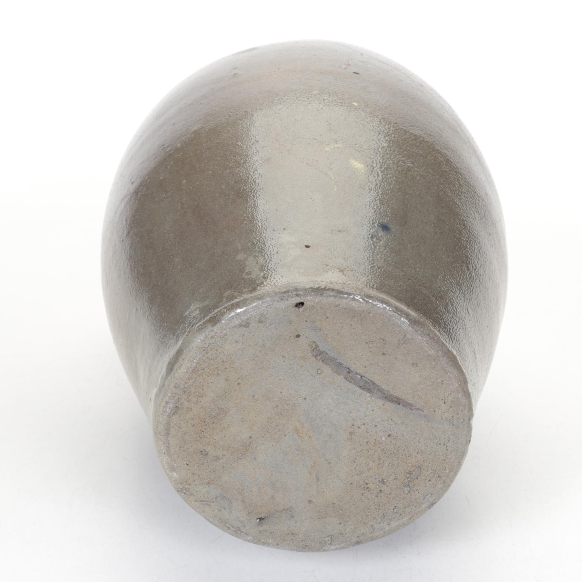 Cobalt Floral Motif in Two-Gallon Stoneware Jugs by Bangor & R.W. Russell