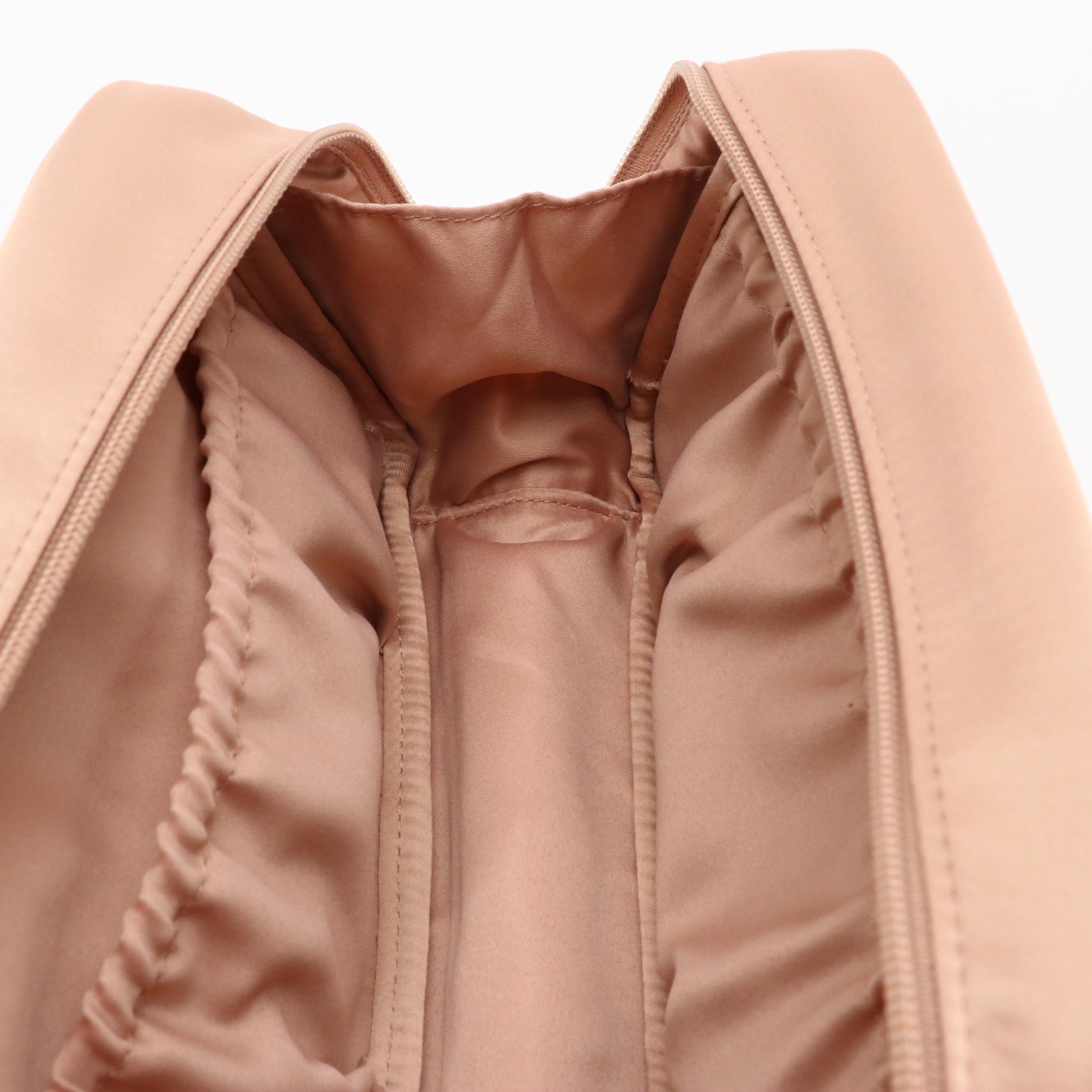 Prada Parfums Blush Pink Poly Satin Cosmetic Zip Pouch