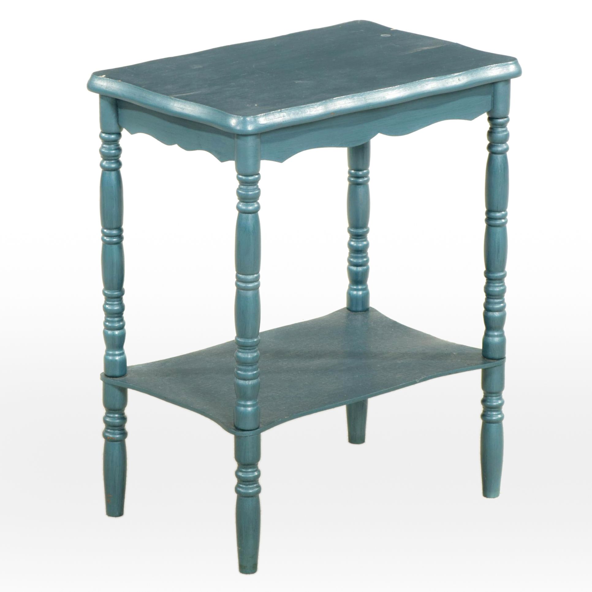 Painted Two-Tier Accent Table, Late 20th Century