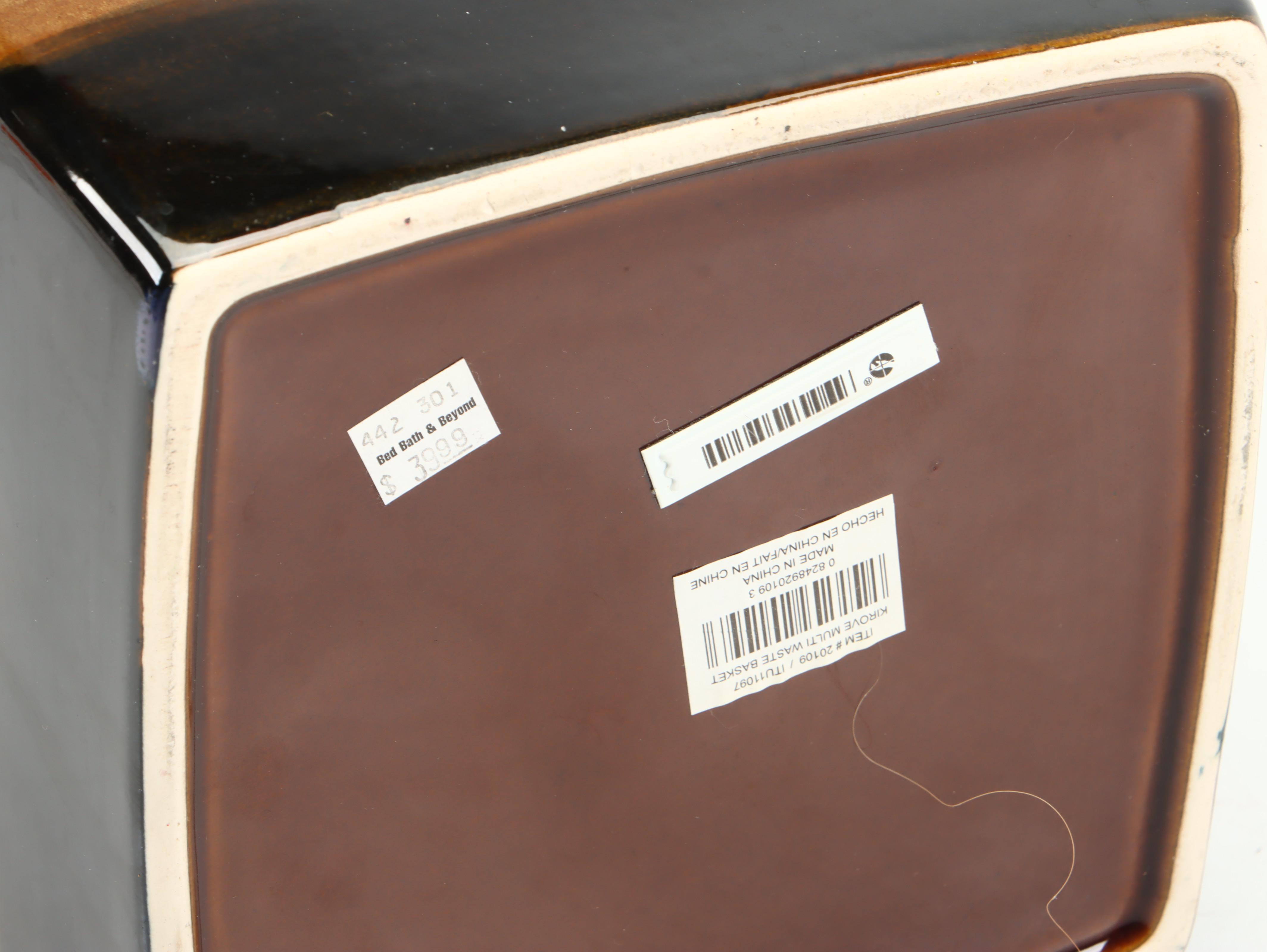 Famous Multicolored Trash Can, Toothbrush Holder, and Soap Dish