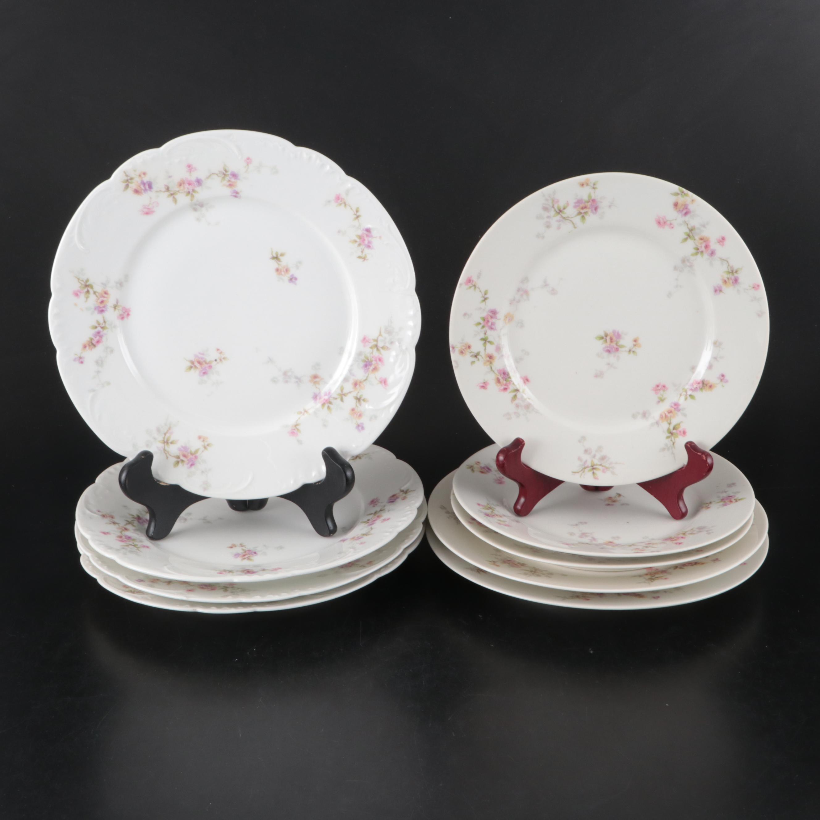 Theodore Haviland Limoges Porcelain Serveware with Plates and Teacups