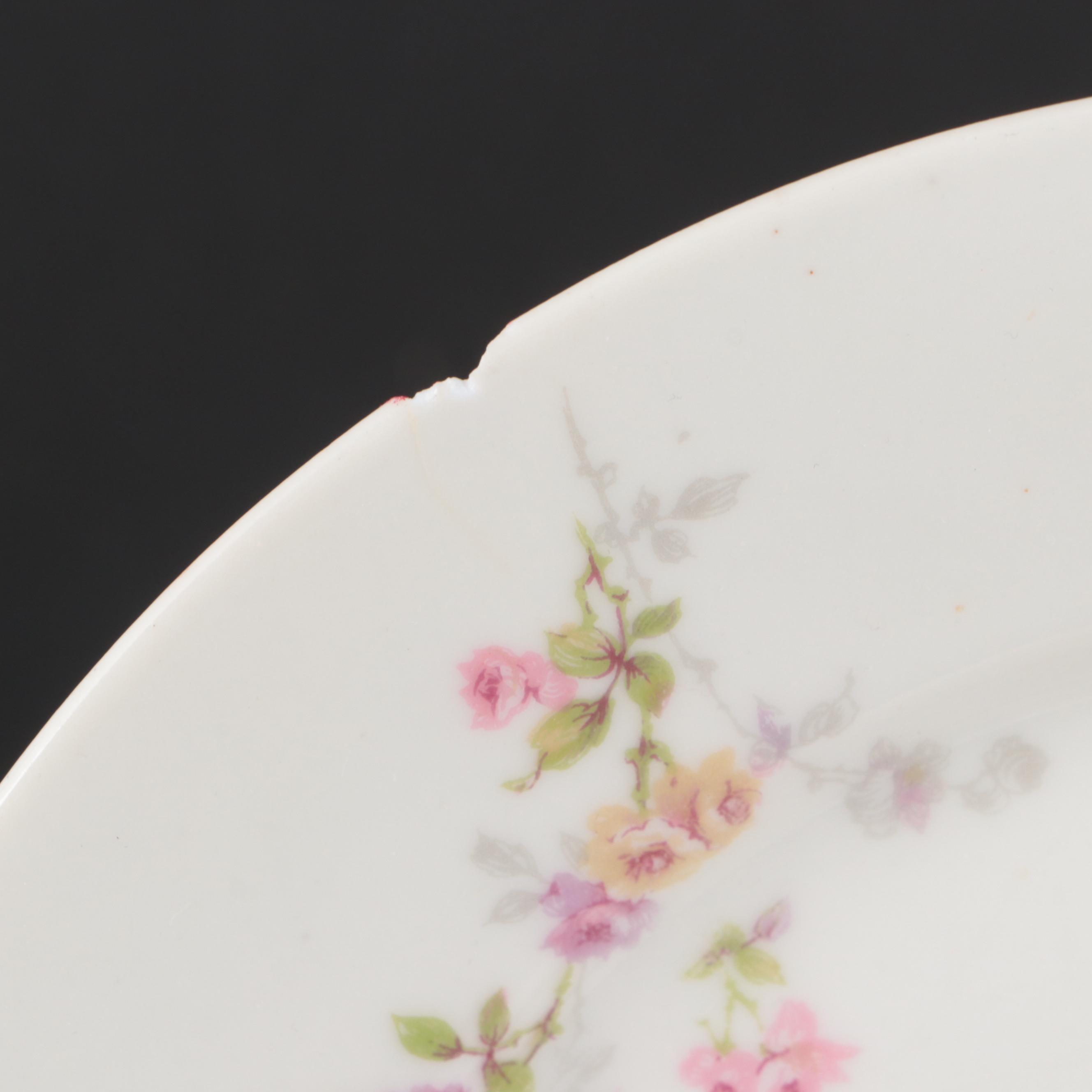 Theodore Haviland Limoges Porcelain Serveware with Plates and Teacups