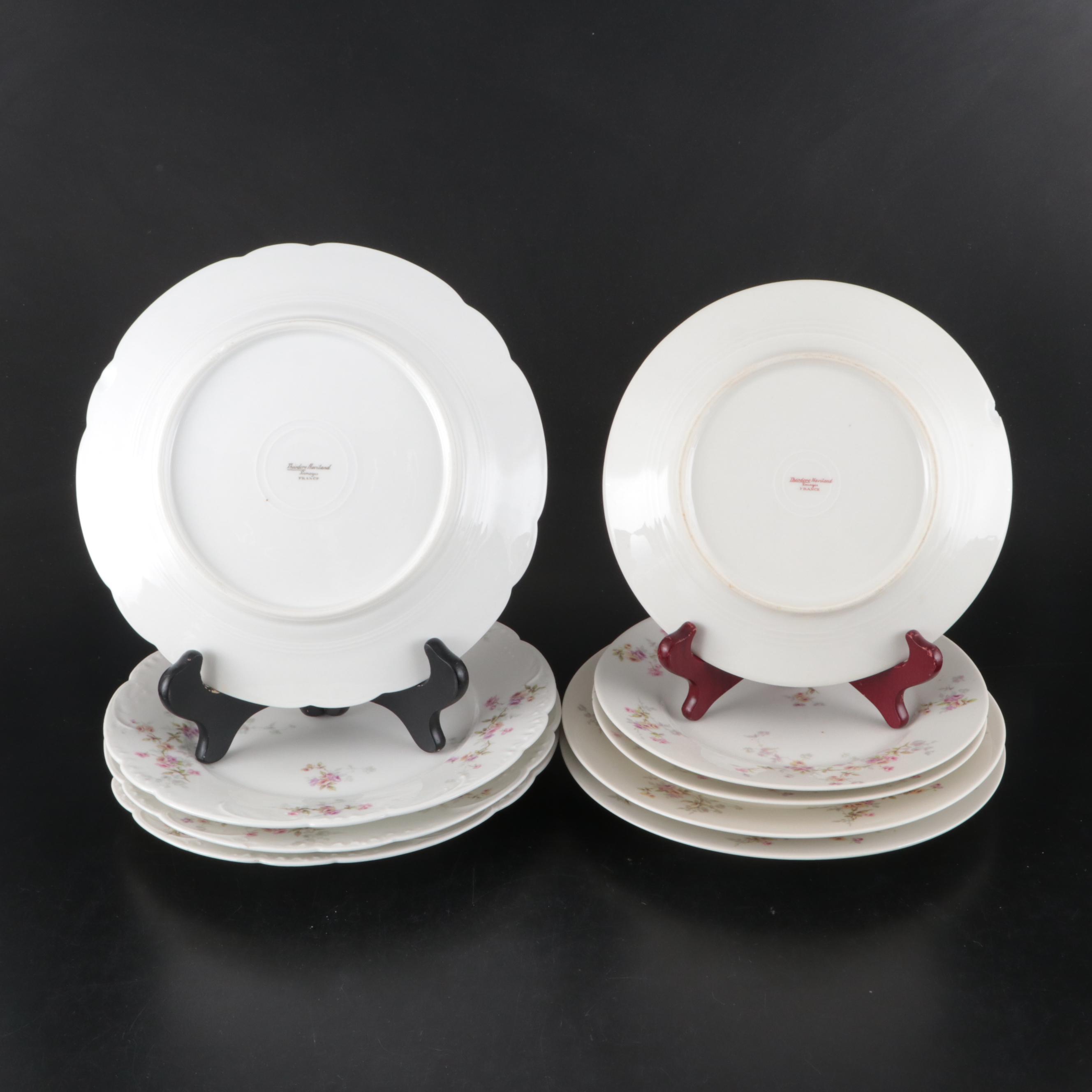 Theodore Haviland Limoges Porcelain Serveware with Plates and Teacups