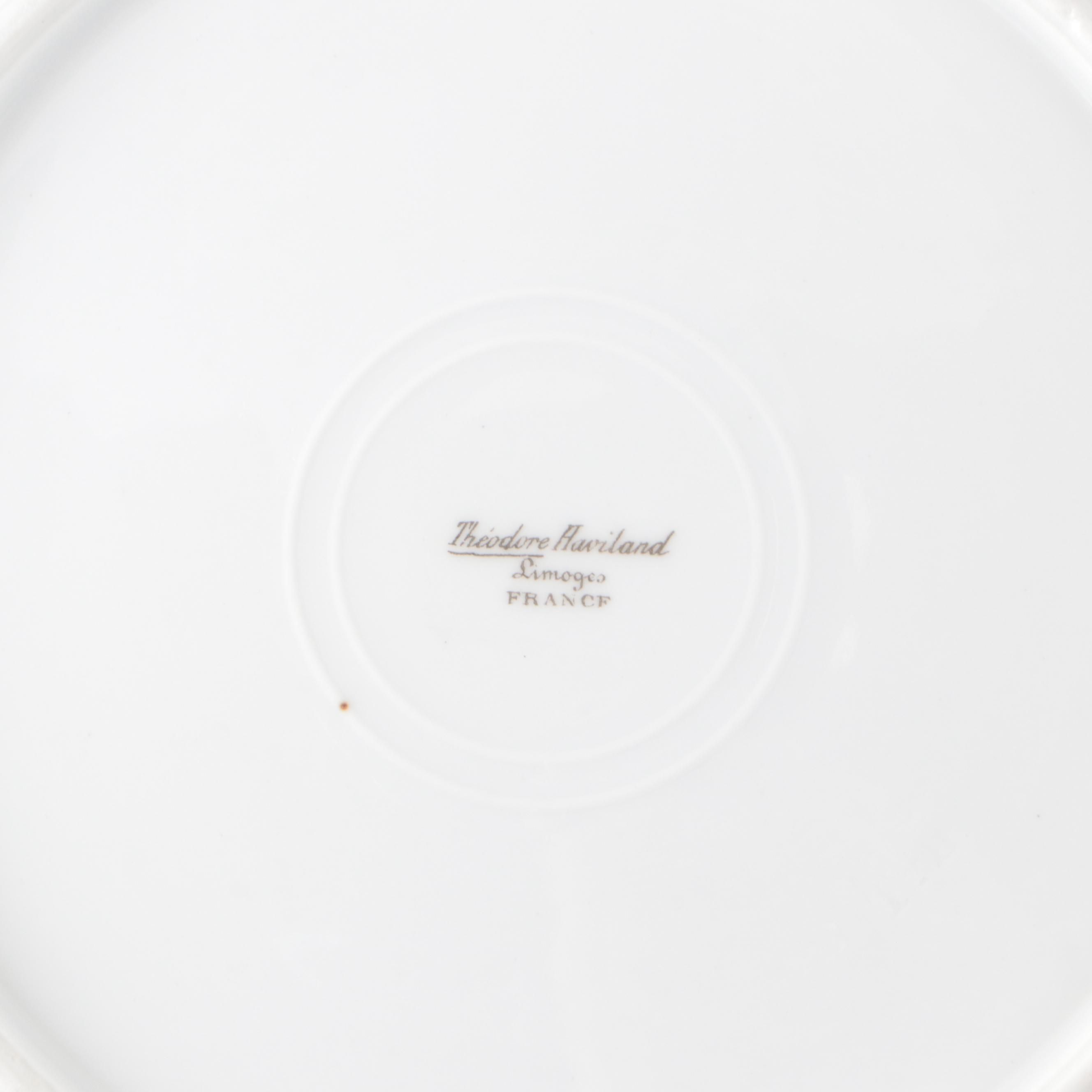 Theodore Haviland Limoges Porcelain Serveware with Plates and Teacups