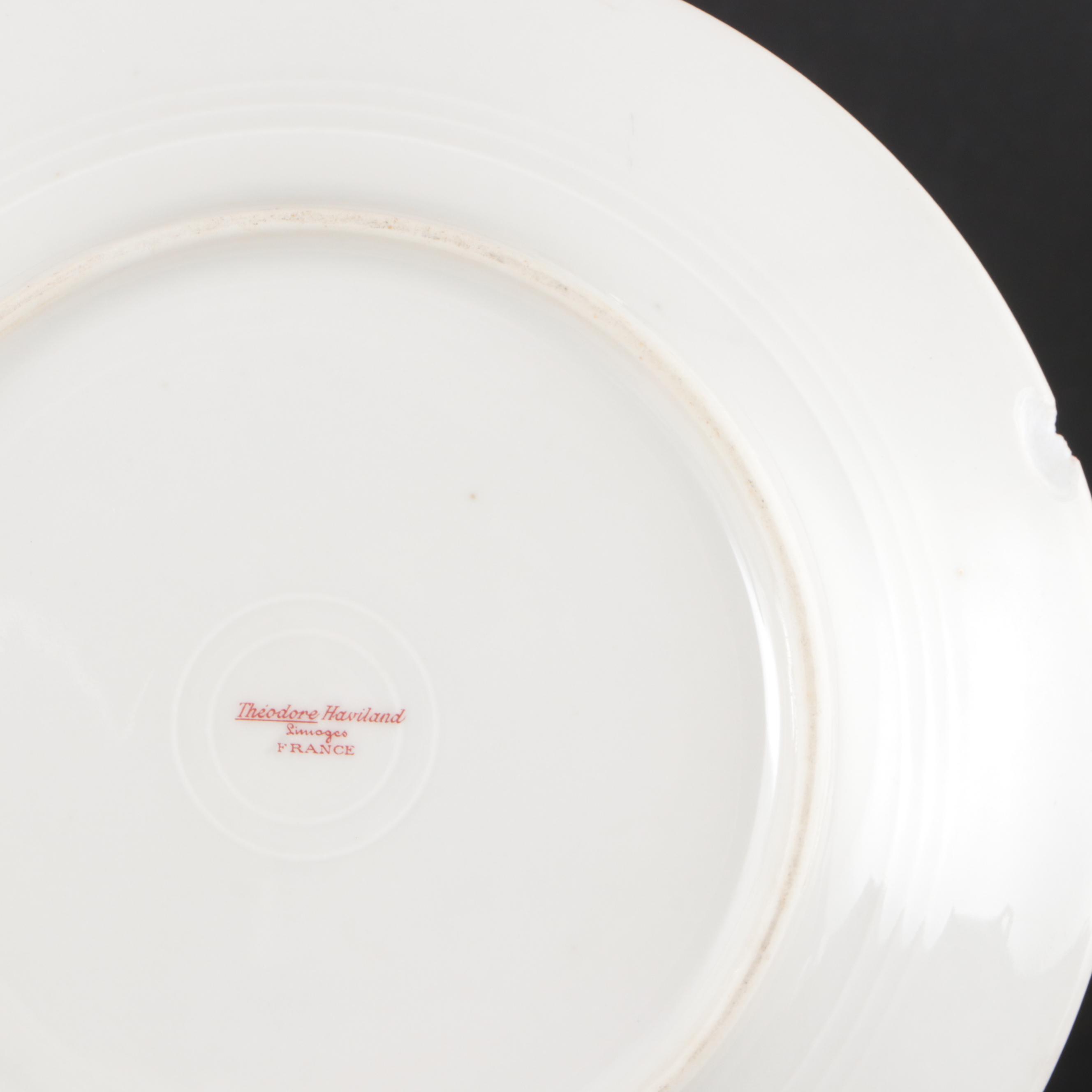 Theodore Haviland Limoges Porcelain Serveware with Plates and Teacups