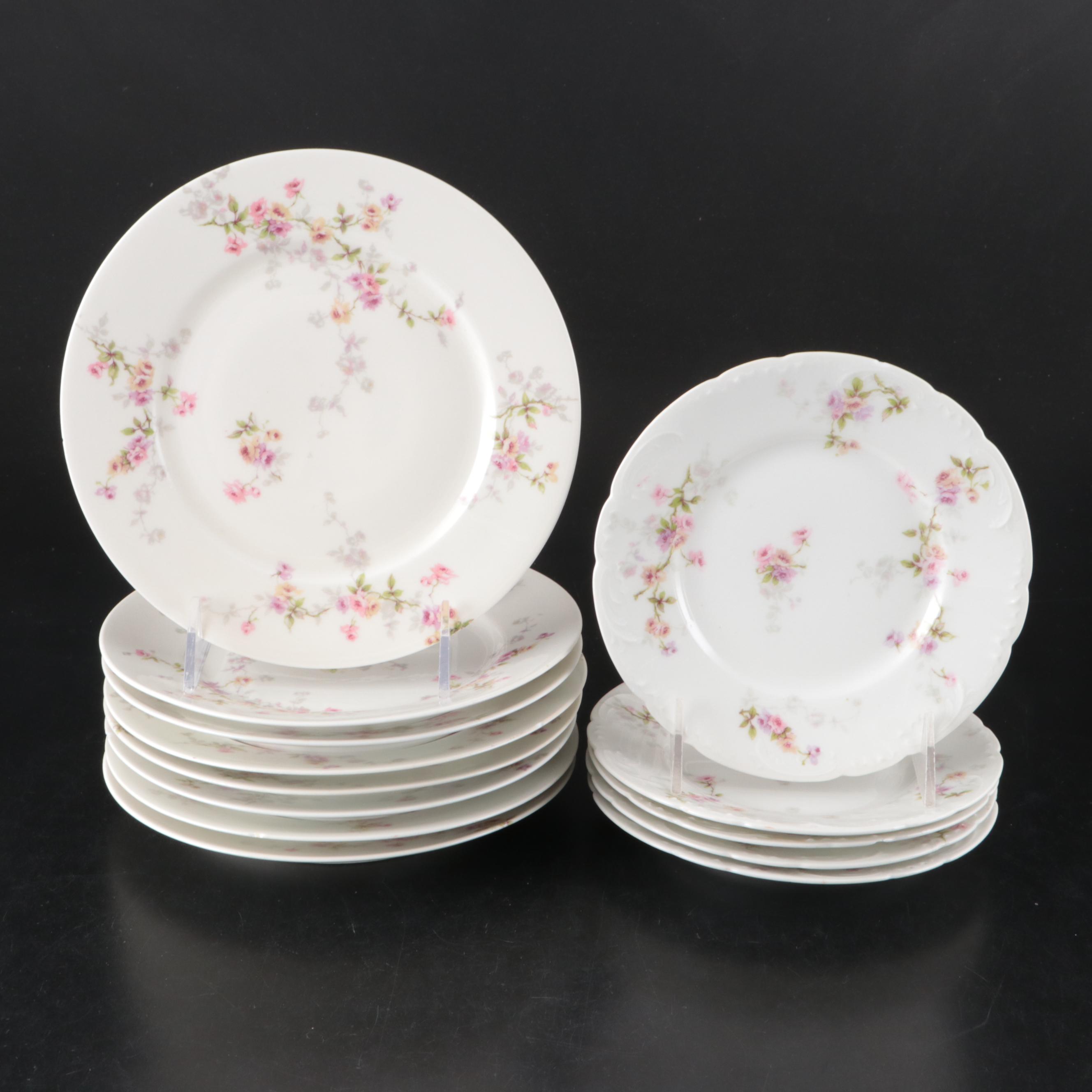 Theodore Haviland Limoges Porcelain Serveware with Plates and Teacups