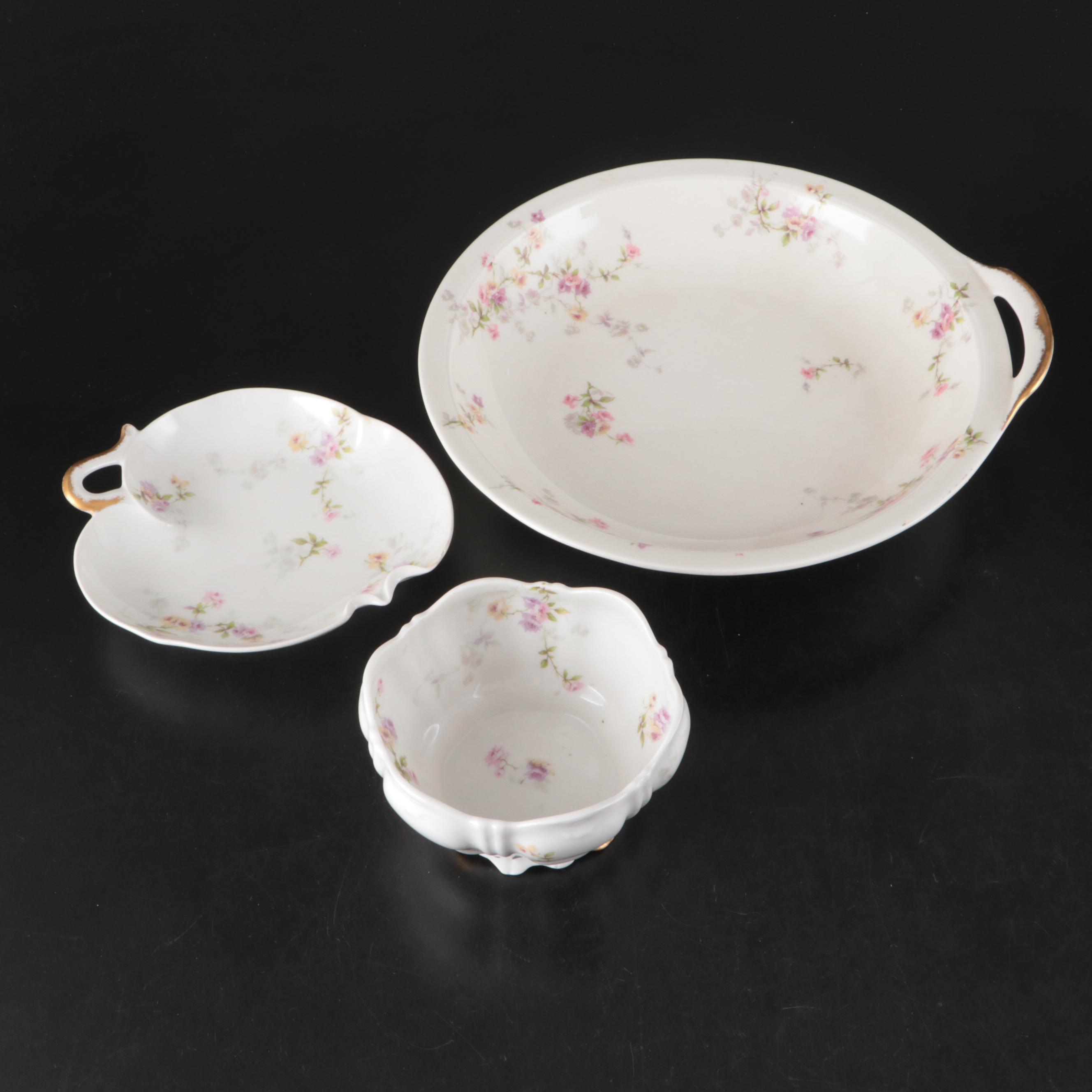 Theodore Haviland Limoges Porcelain Serveware with Plates and Teacups