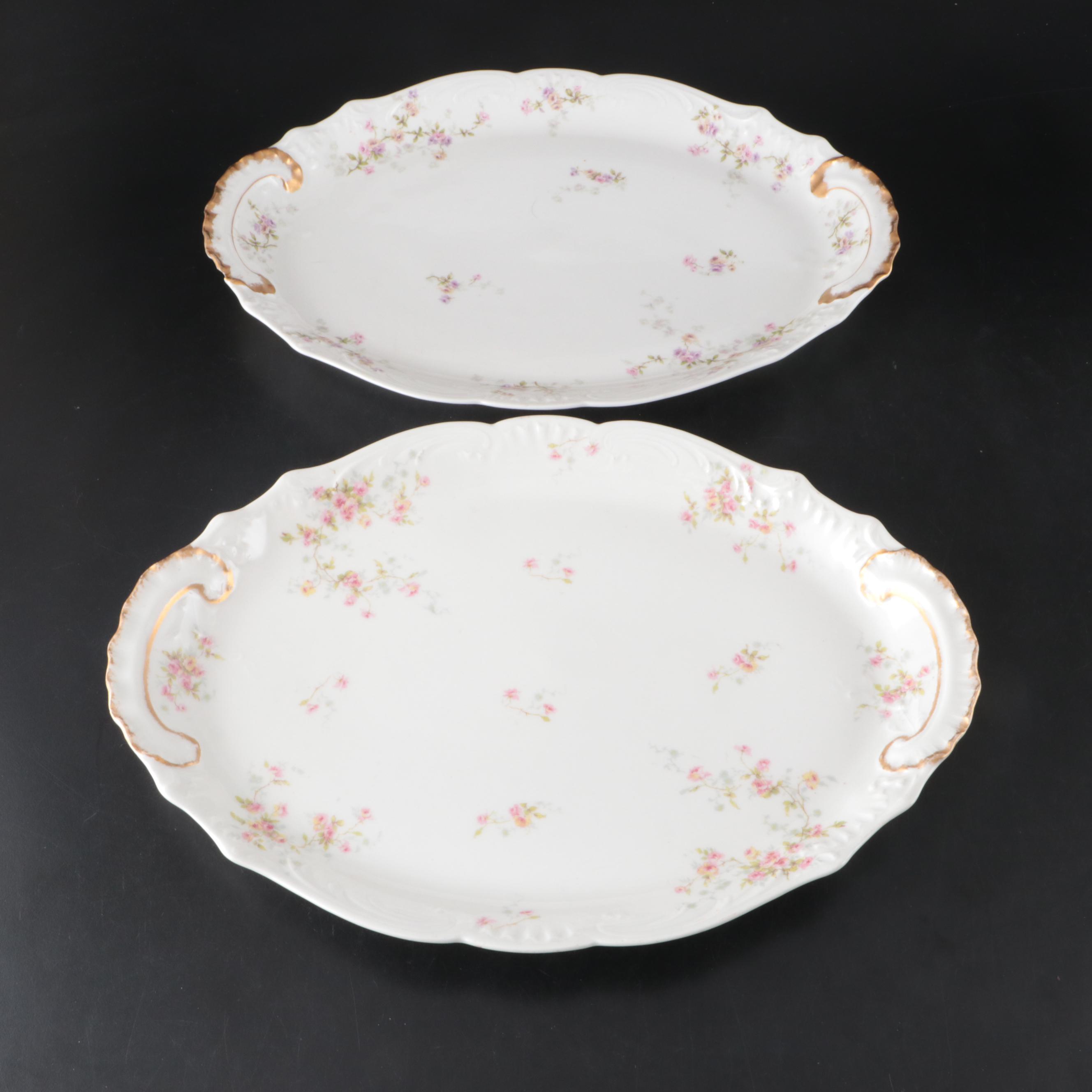 Theodore Haviland Limoges Porcelain Serveware with Plates and Teacups