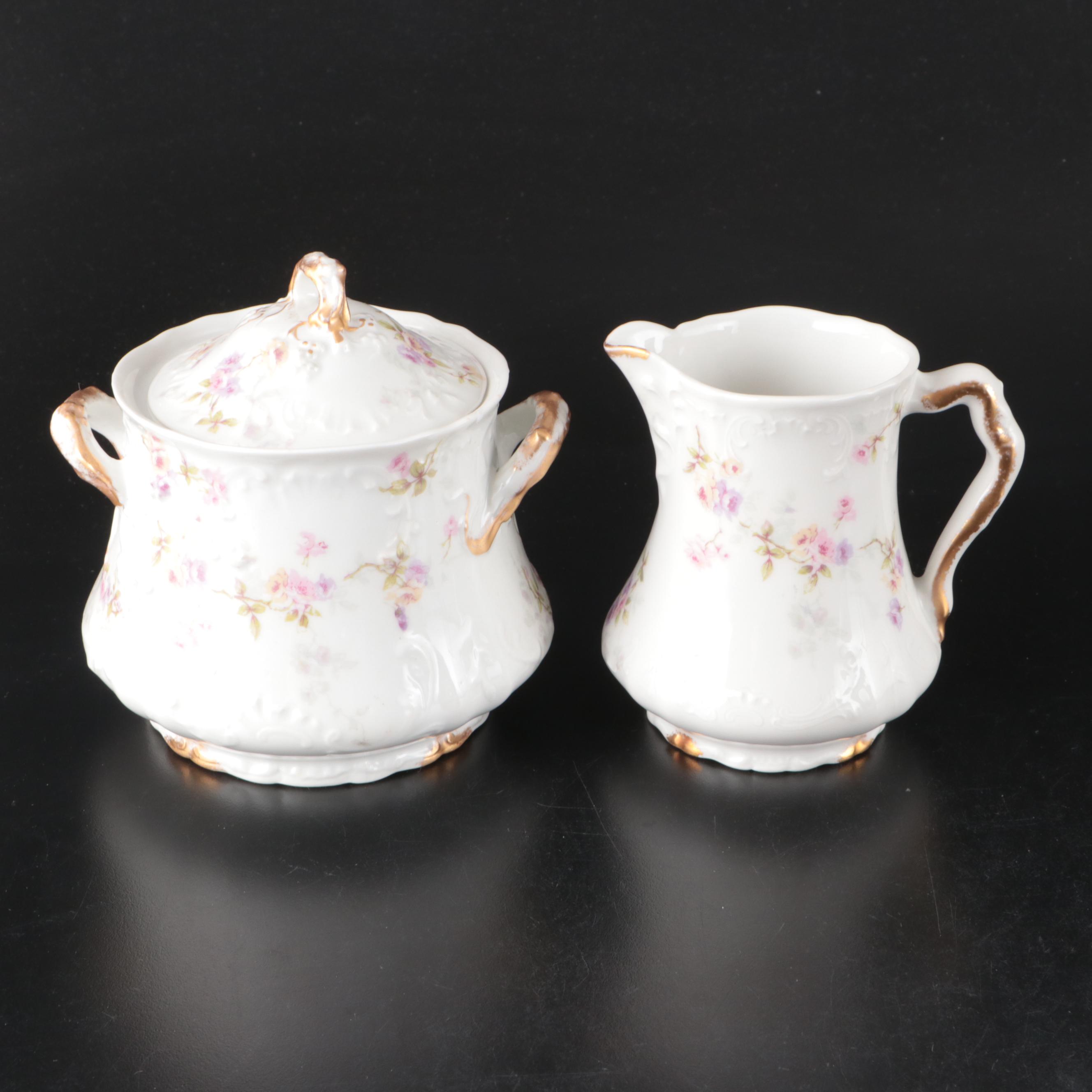 Theodore Haviland Limoges Porcelain Serveware with Plates and Teacups