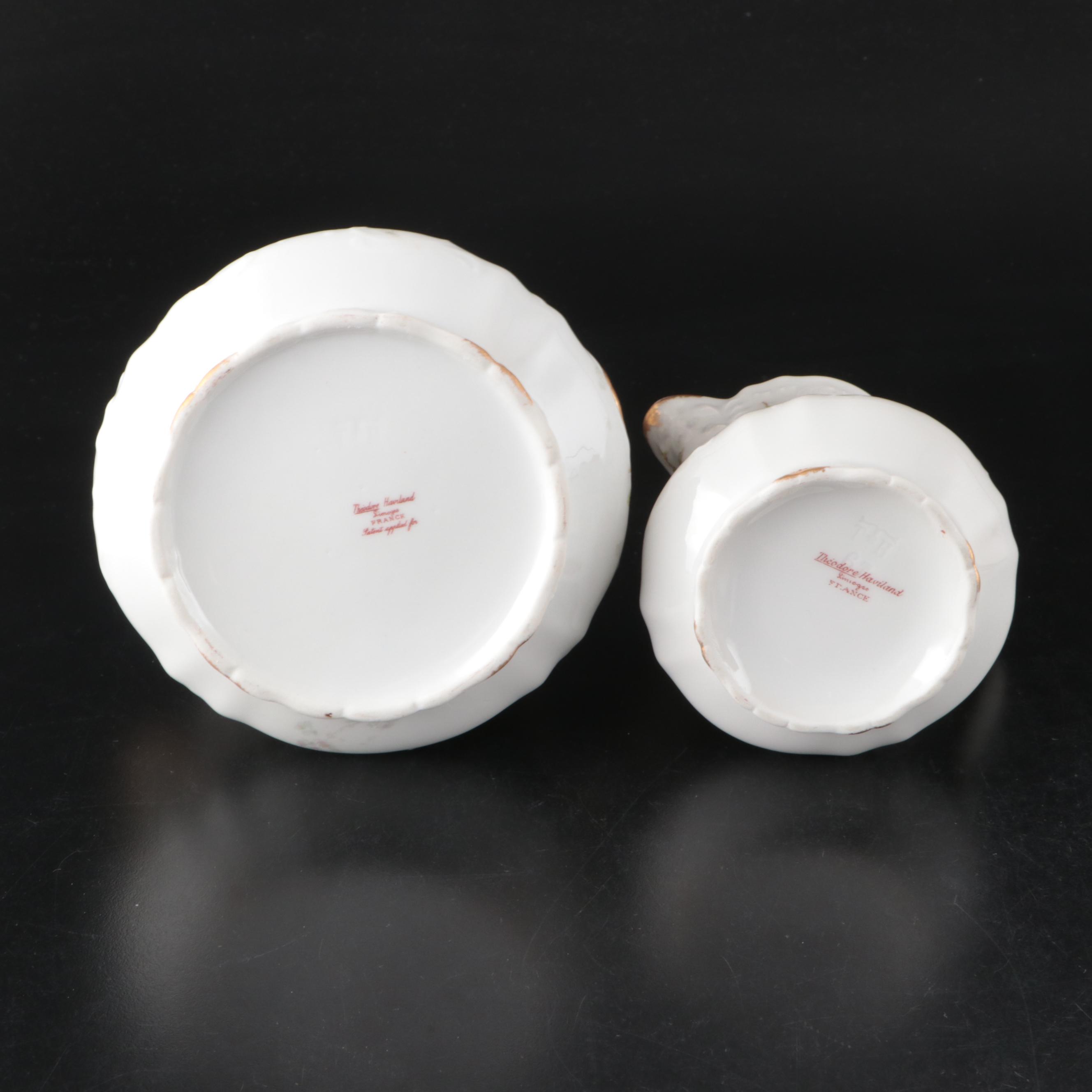 Theodore Haviland Limoges Porcelain Serveware with Plates and Teacups