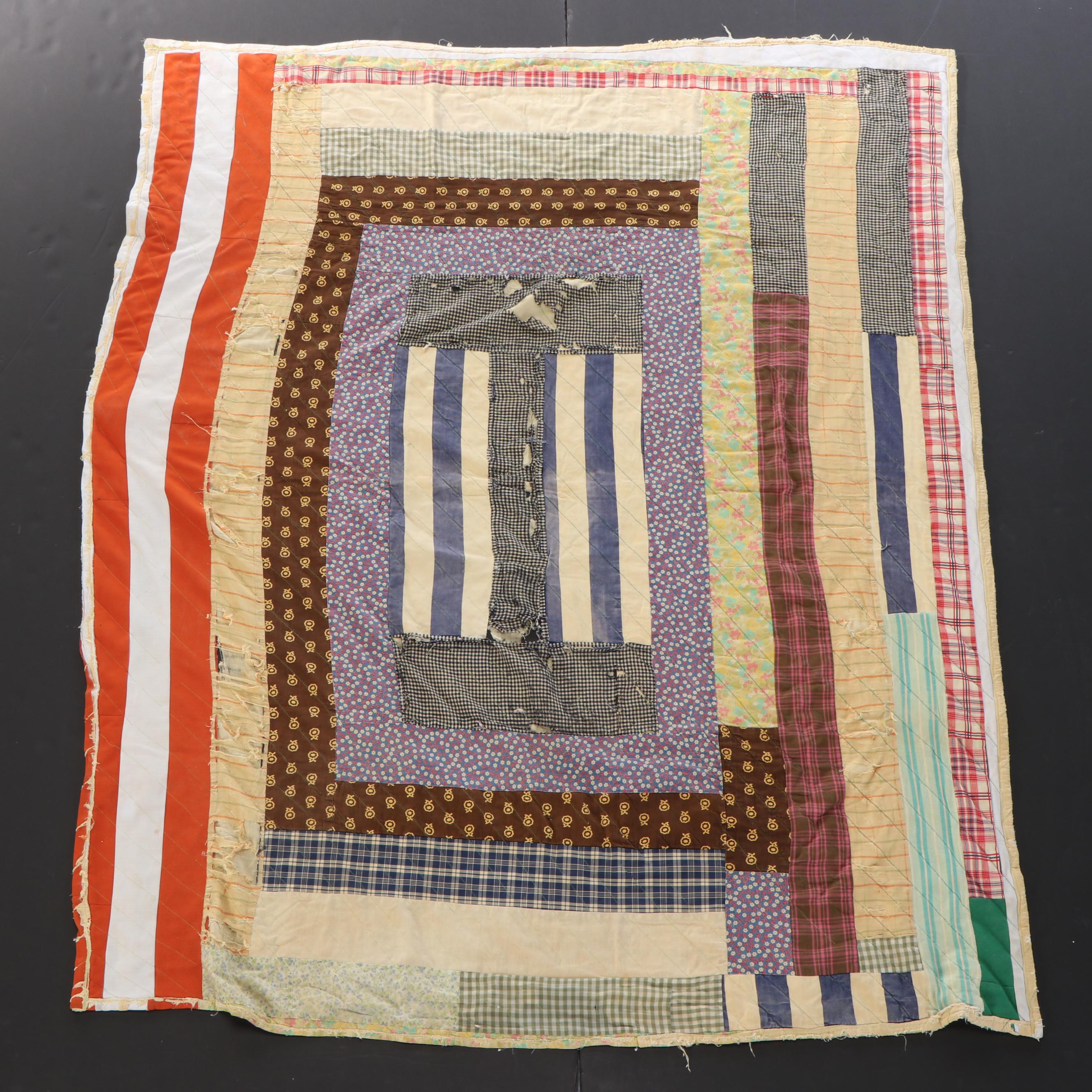 Hand-Pieced Scrappy Cotton and Calico Quilts