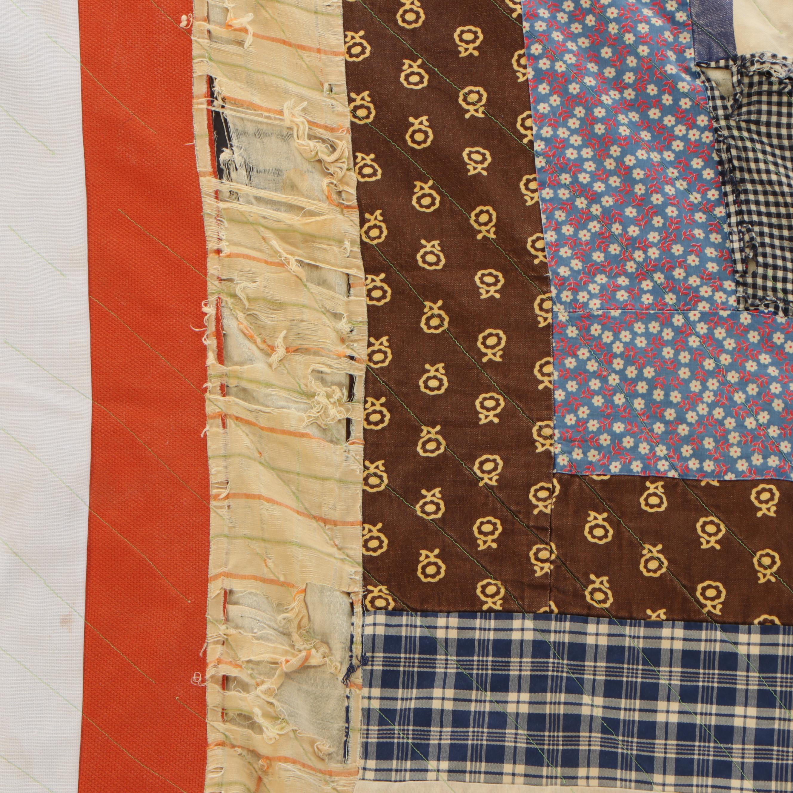 Hand-Pieced Scrappy Cotton and Calico Quilts