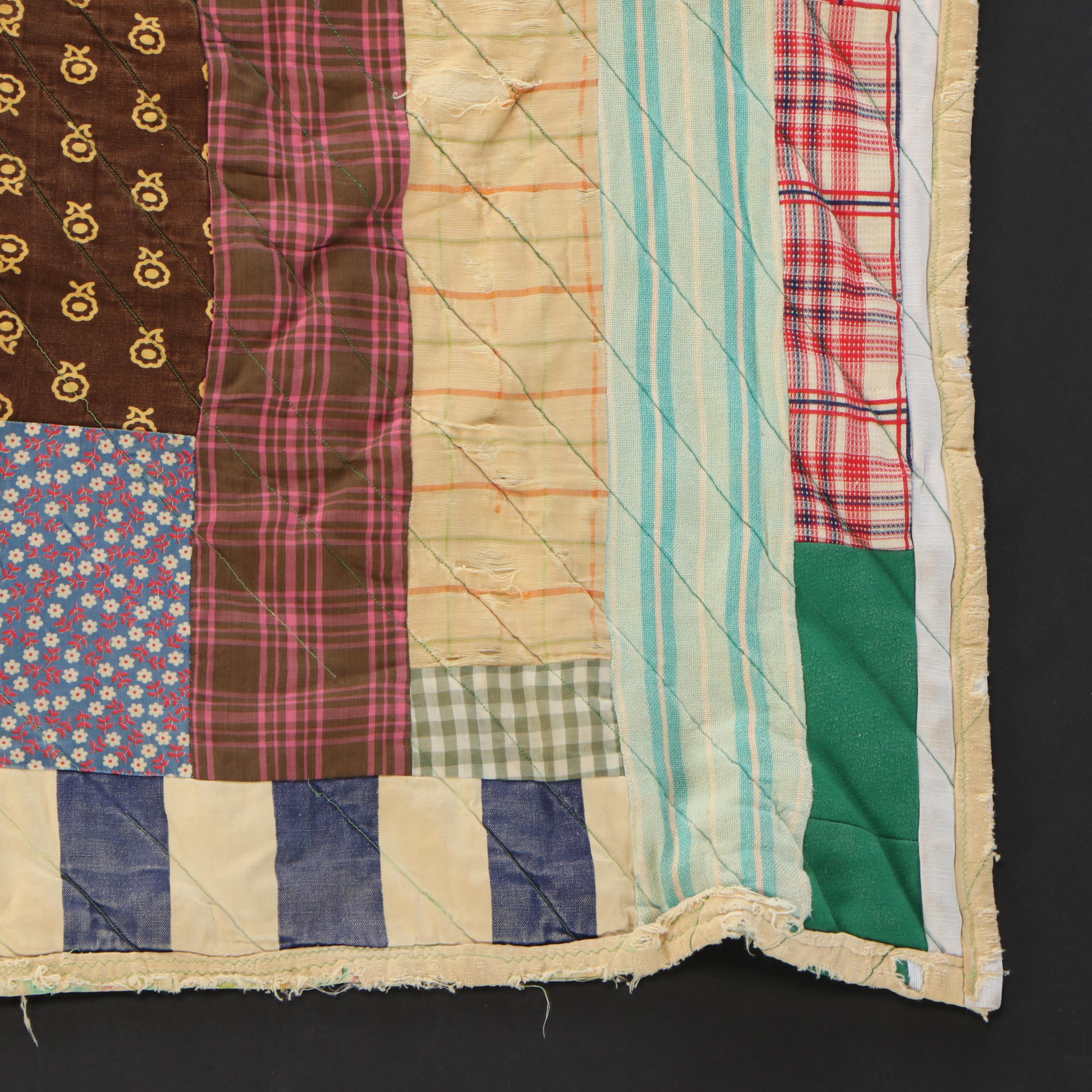 Hand-Pieced Scrappy Cotton and Calico Quilts