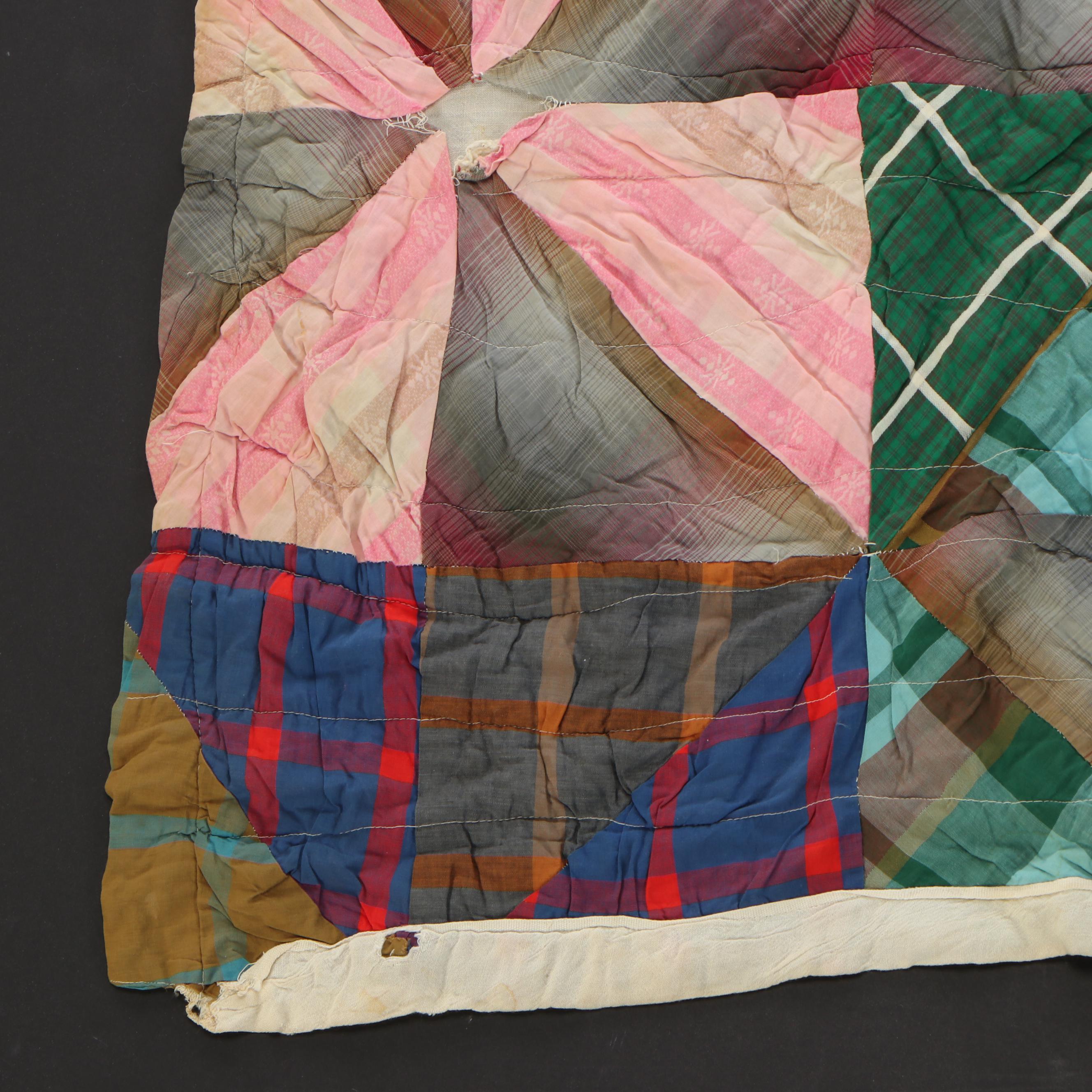 Hand-Pieced Scrappy Cotton and Calico Quilts