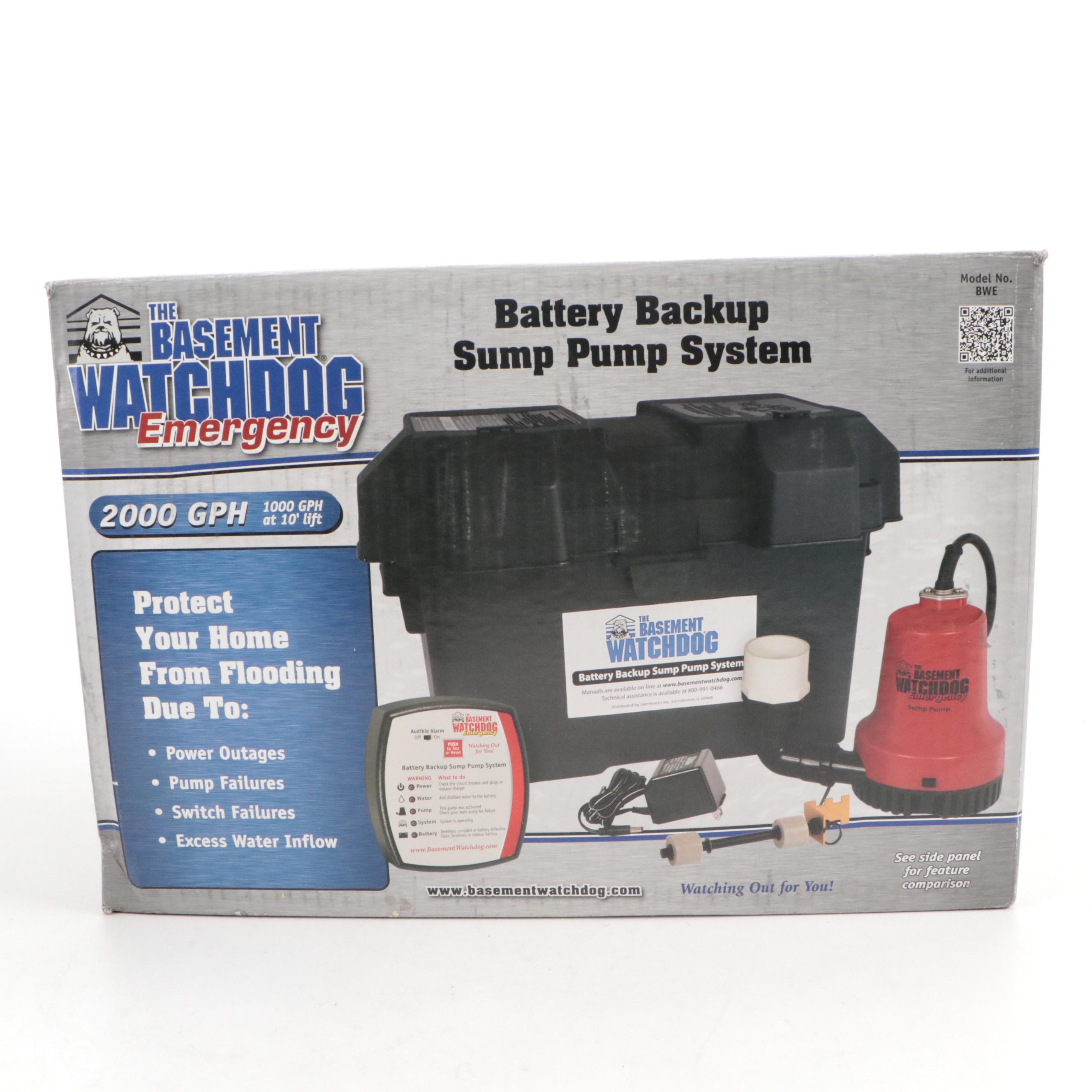 Basement Watchdog Battery Backup Sump Pump System with Dremel, Stapler, Nailer