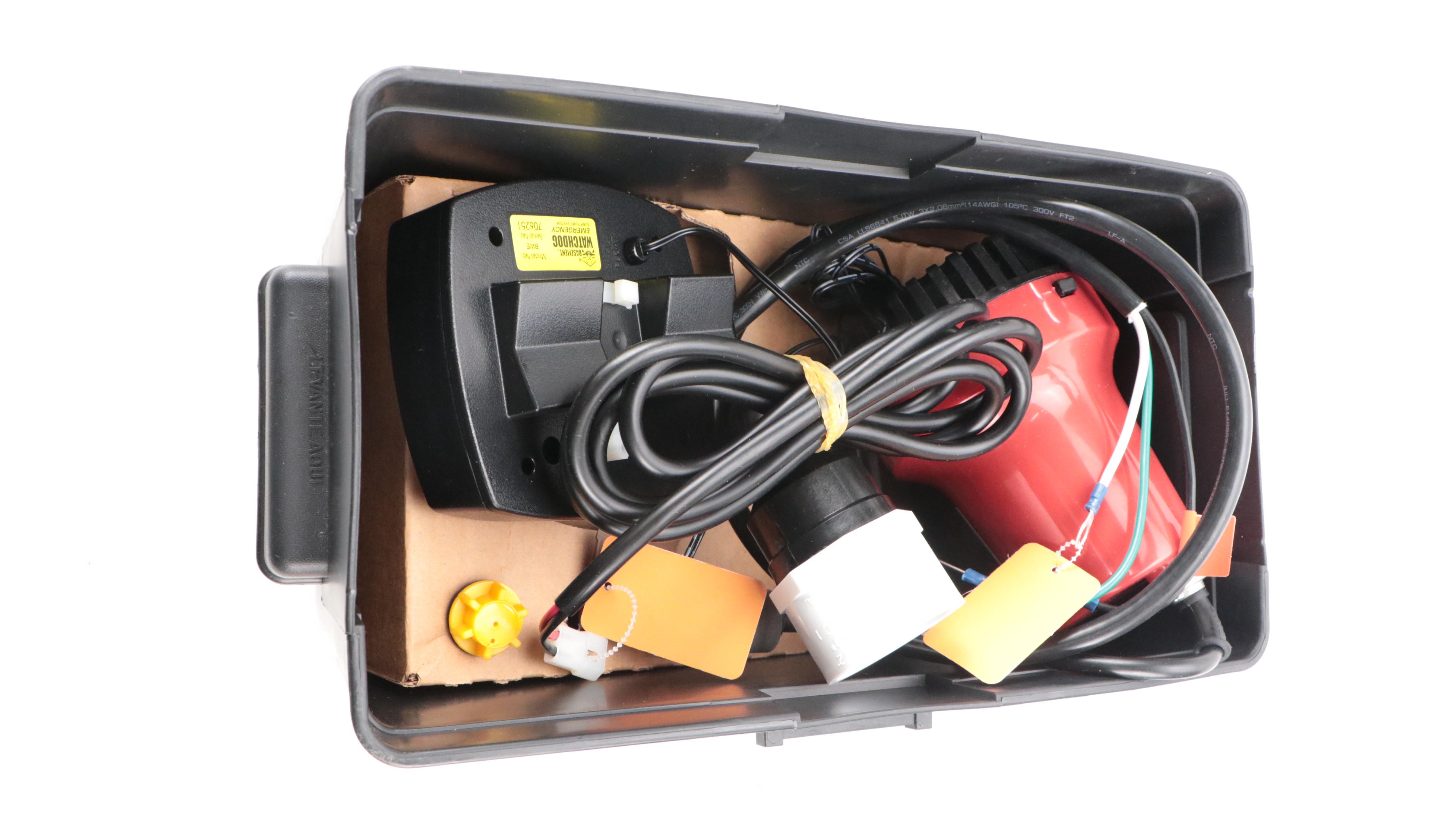 Basement Watchdog Battery Backup Sump Pump System with Dremel, Stapler, Nailer