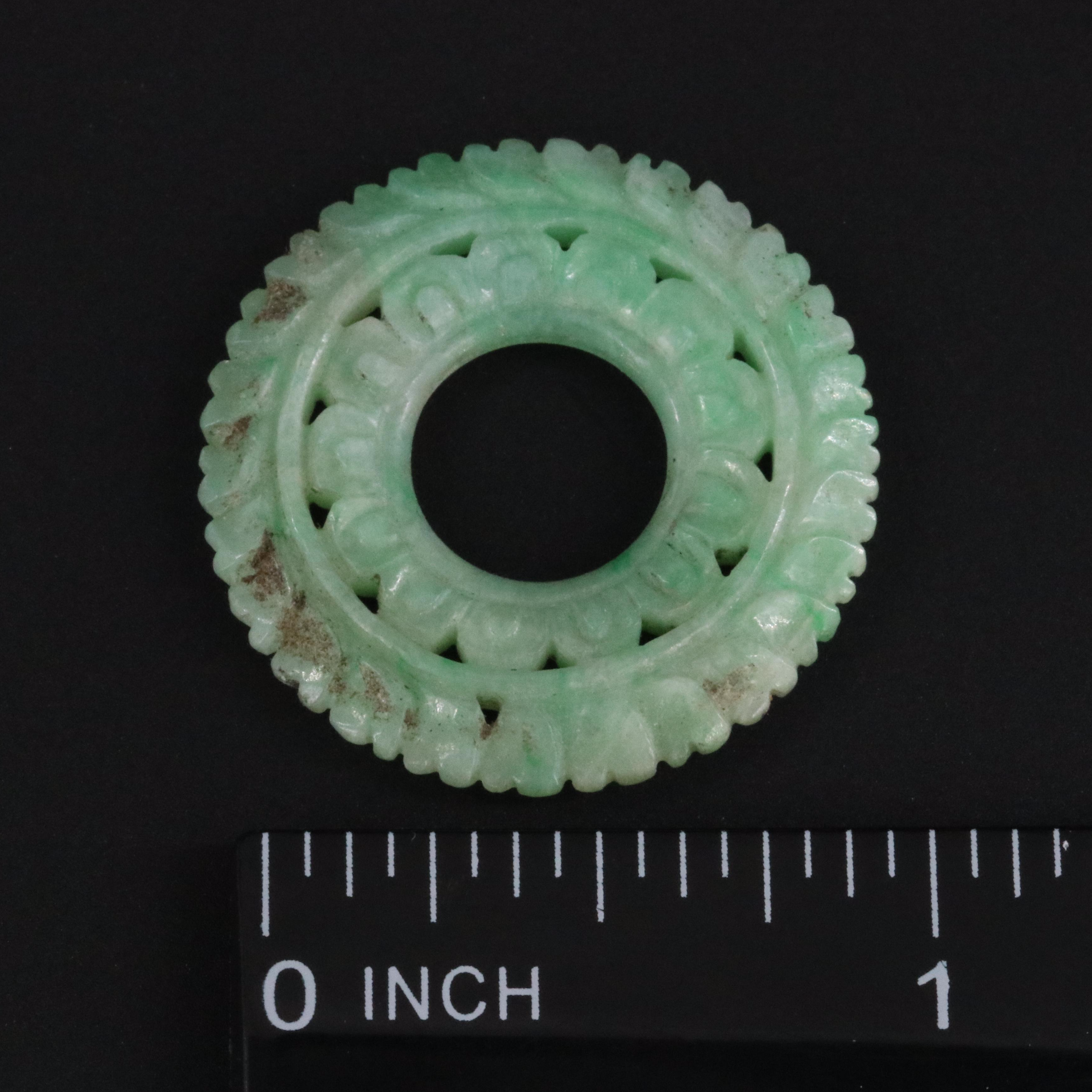 Loose 34.67 CTW Jadeite Carved Bi Pendants