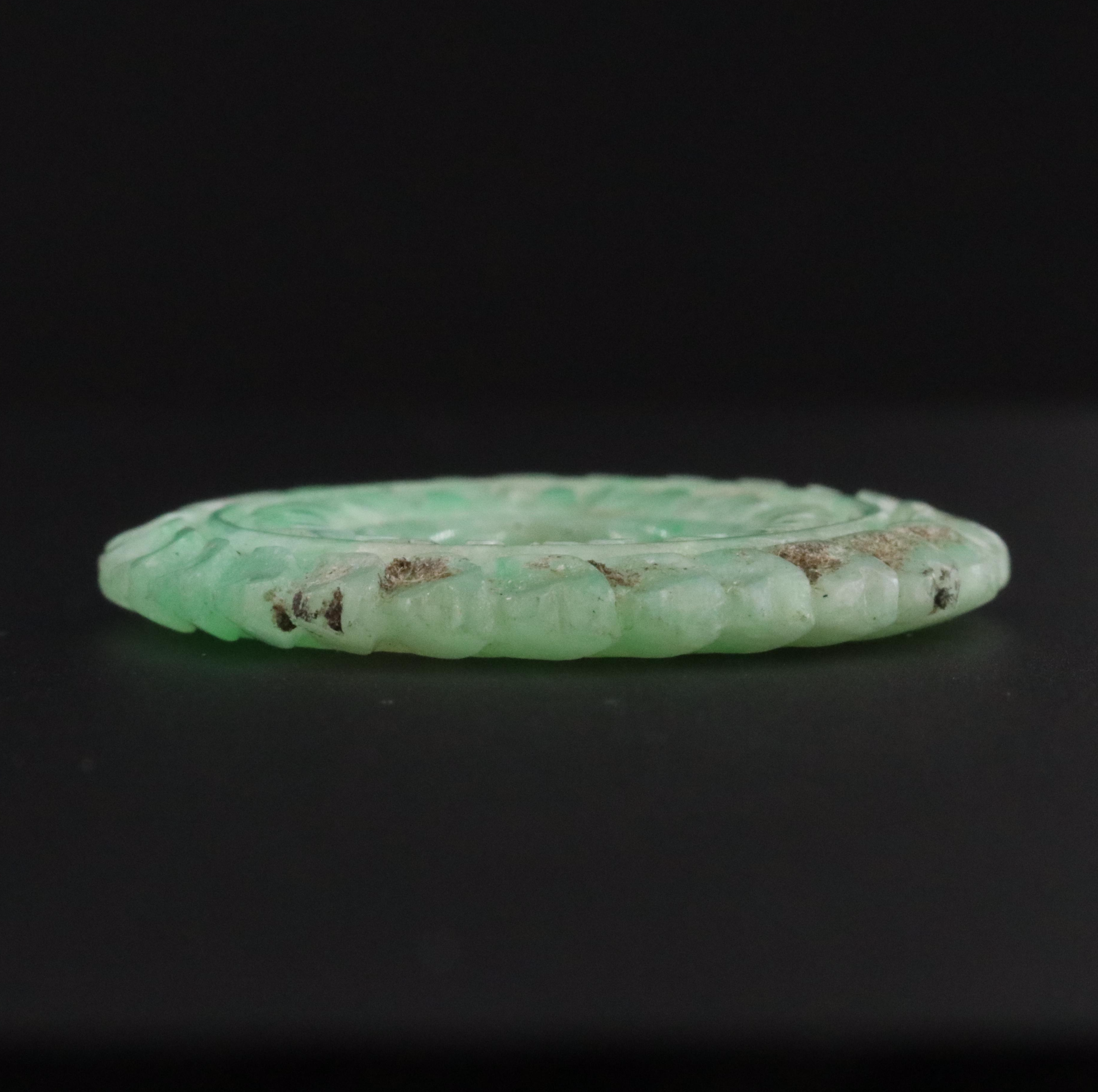 Loose 34.67 CTW Jadeite Carved Bi Pendants