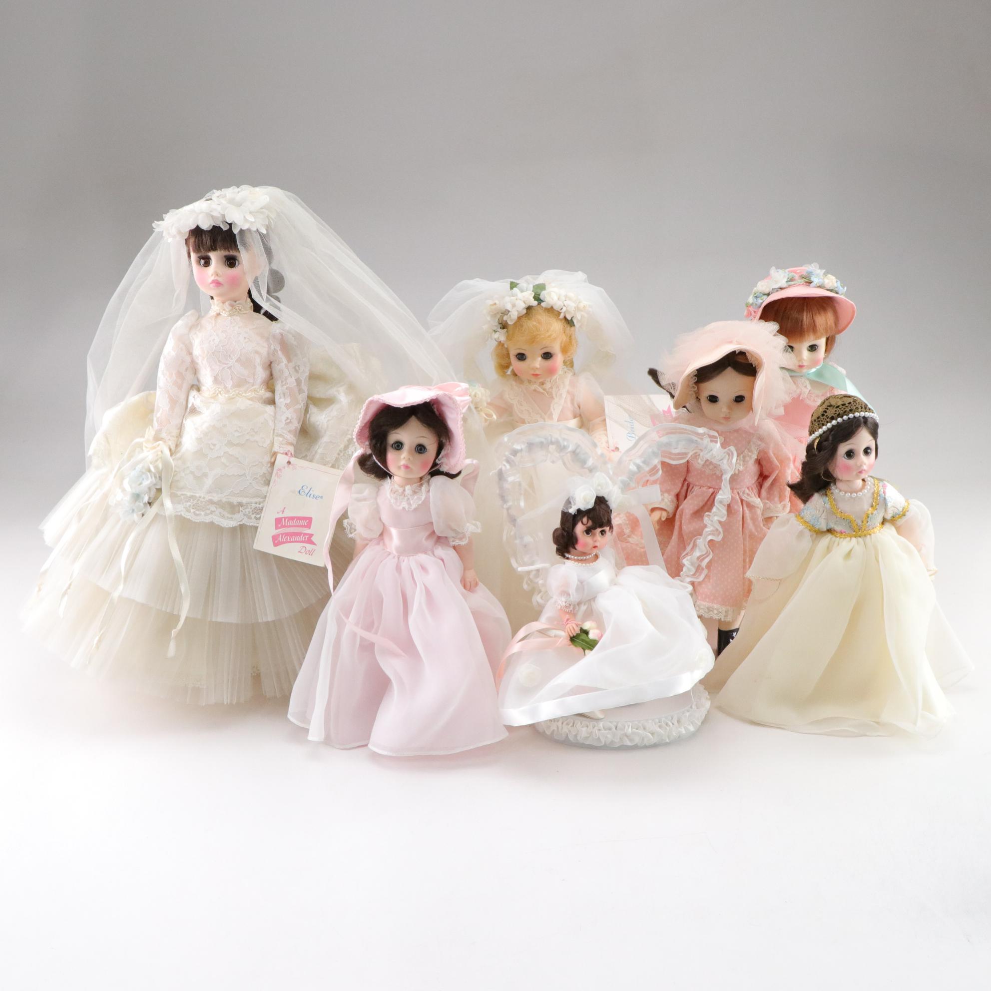 Madame Alexander Bridal Dolls with Wedding Cake Topper