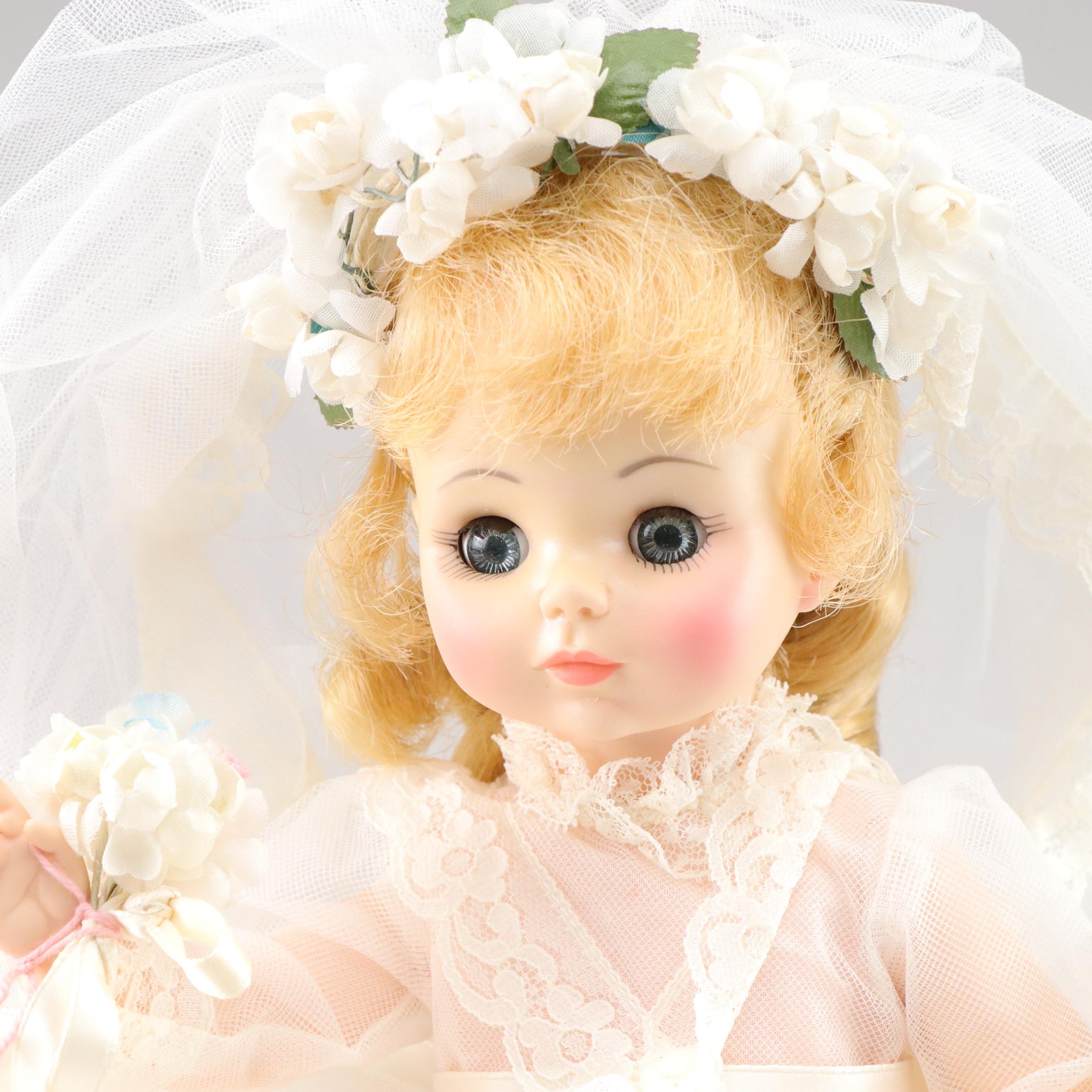 Madame Alexander Bridal Dolls with Wedding Cake Topper