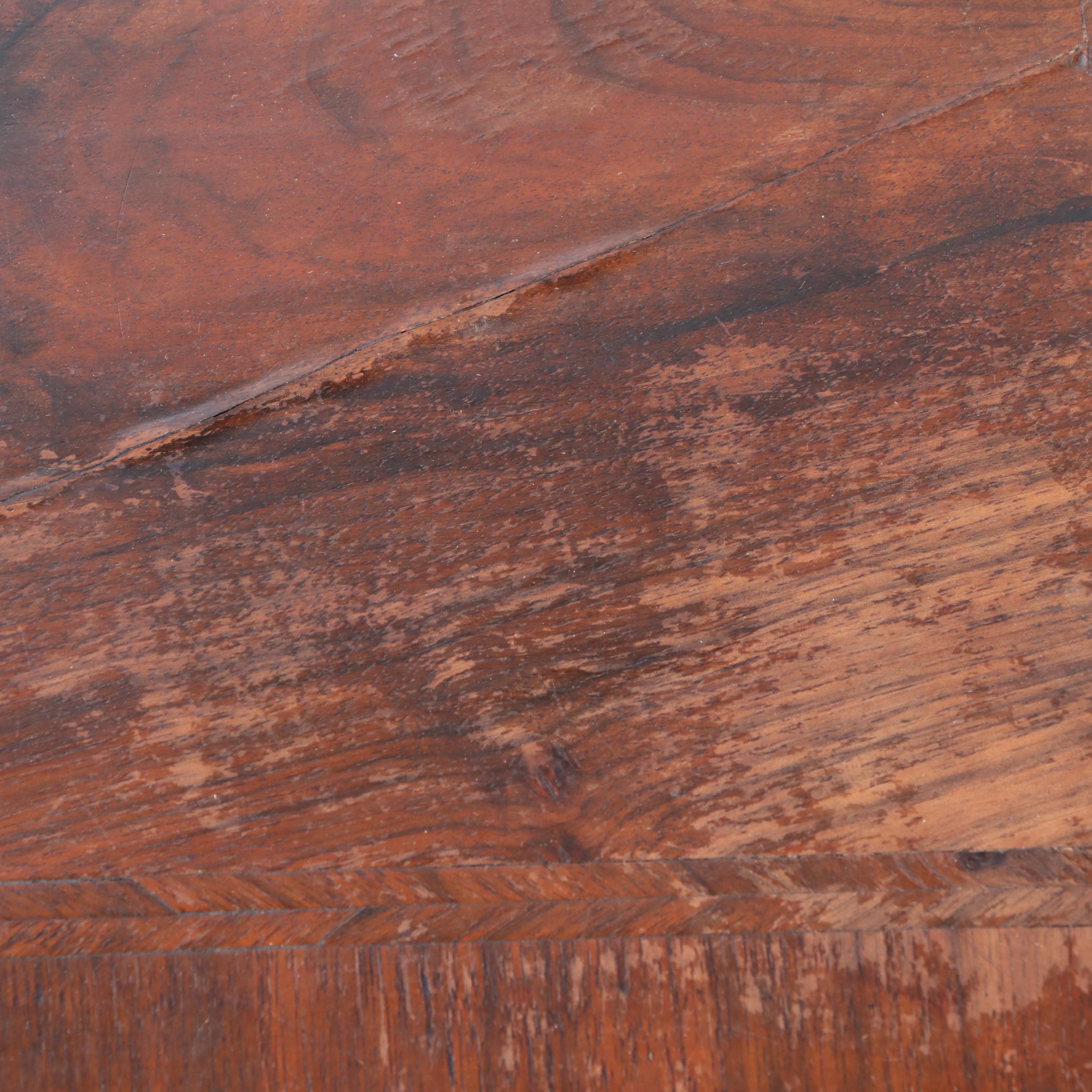 George II Style Walnut and Featherbanded Lowboy, Late 19th/Early 20th Century