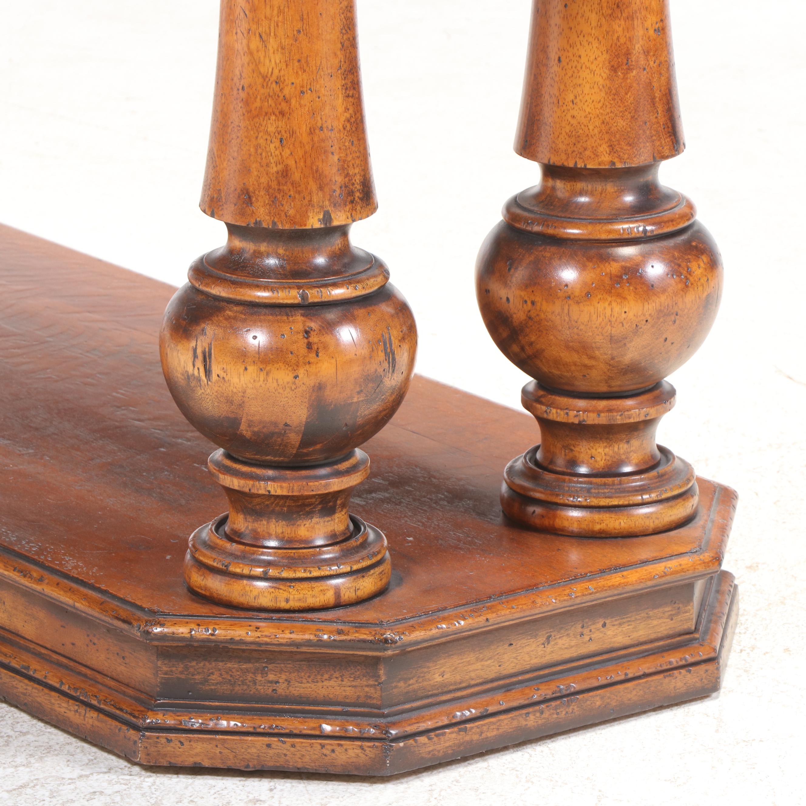 Henredon French Provincial Style Hardwood-Veneered Console Table