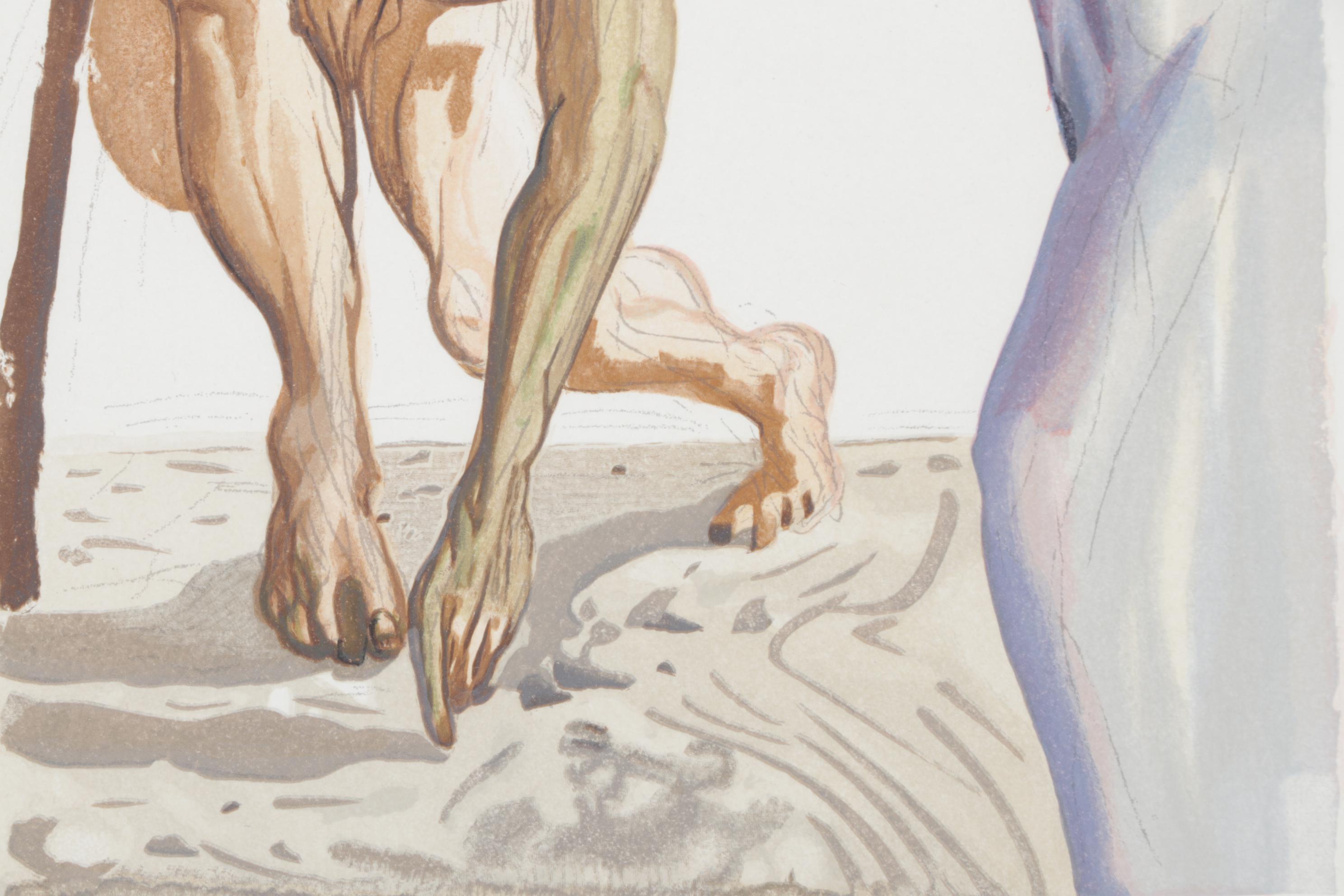 Salvador Dalí Wood Engraving "Les Princes de la Valle Fleurie"