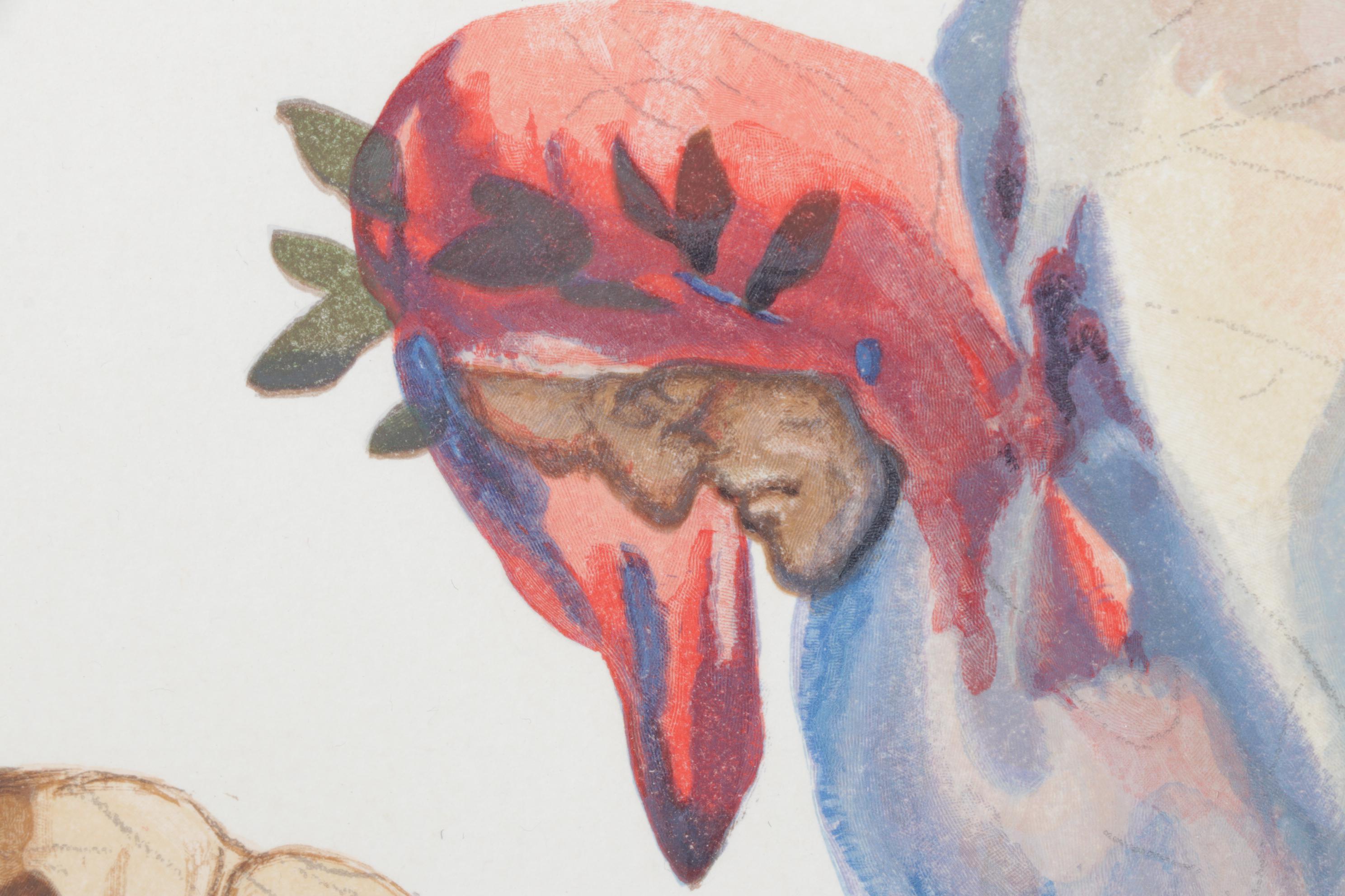 Salvador Dalí Wood Engraving "Les Princes de la Valle Fleurie"