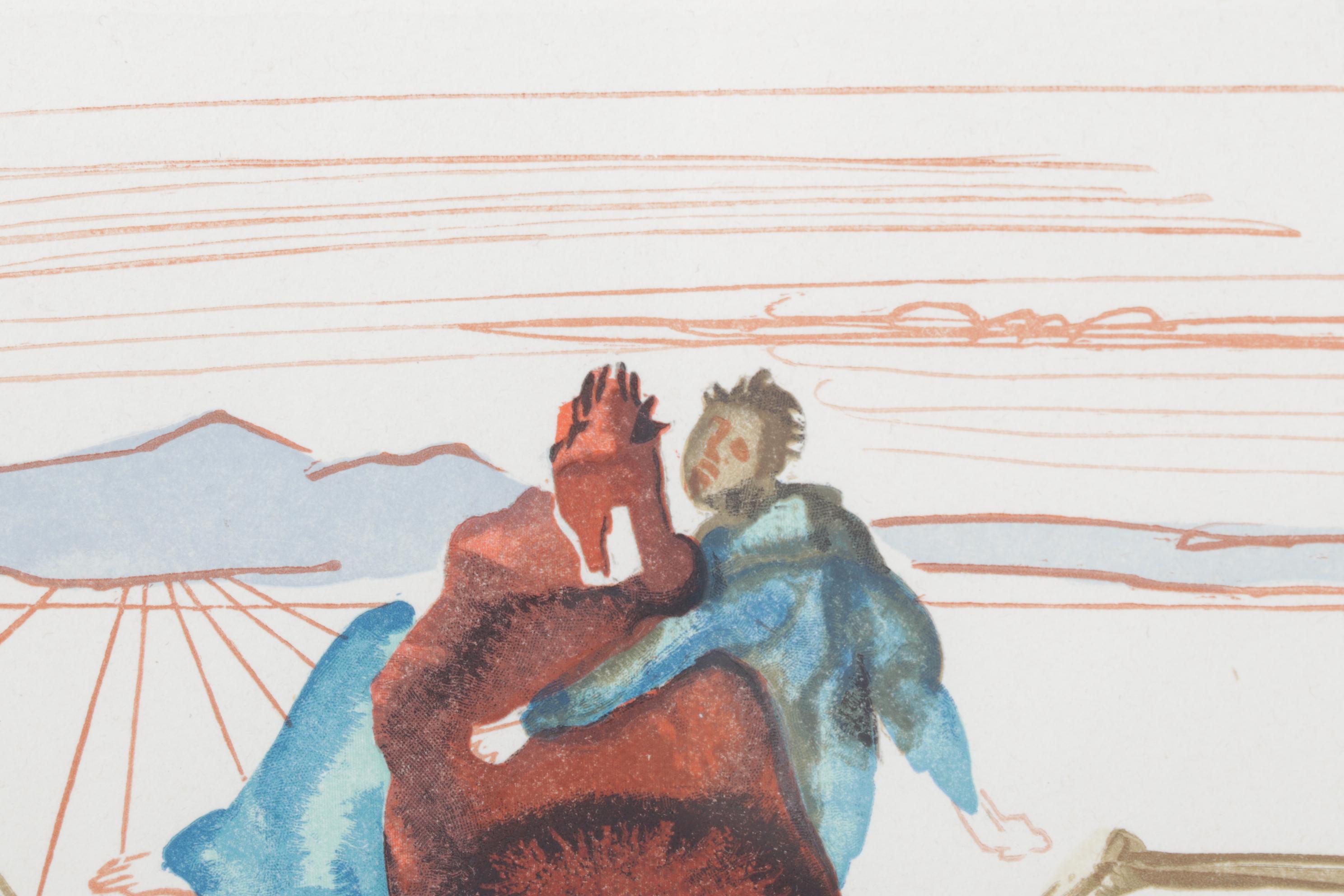 Salvador Dalí Wood Engraving "Arachne"