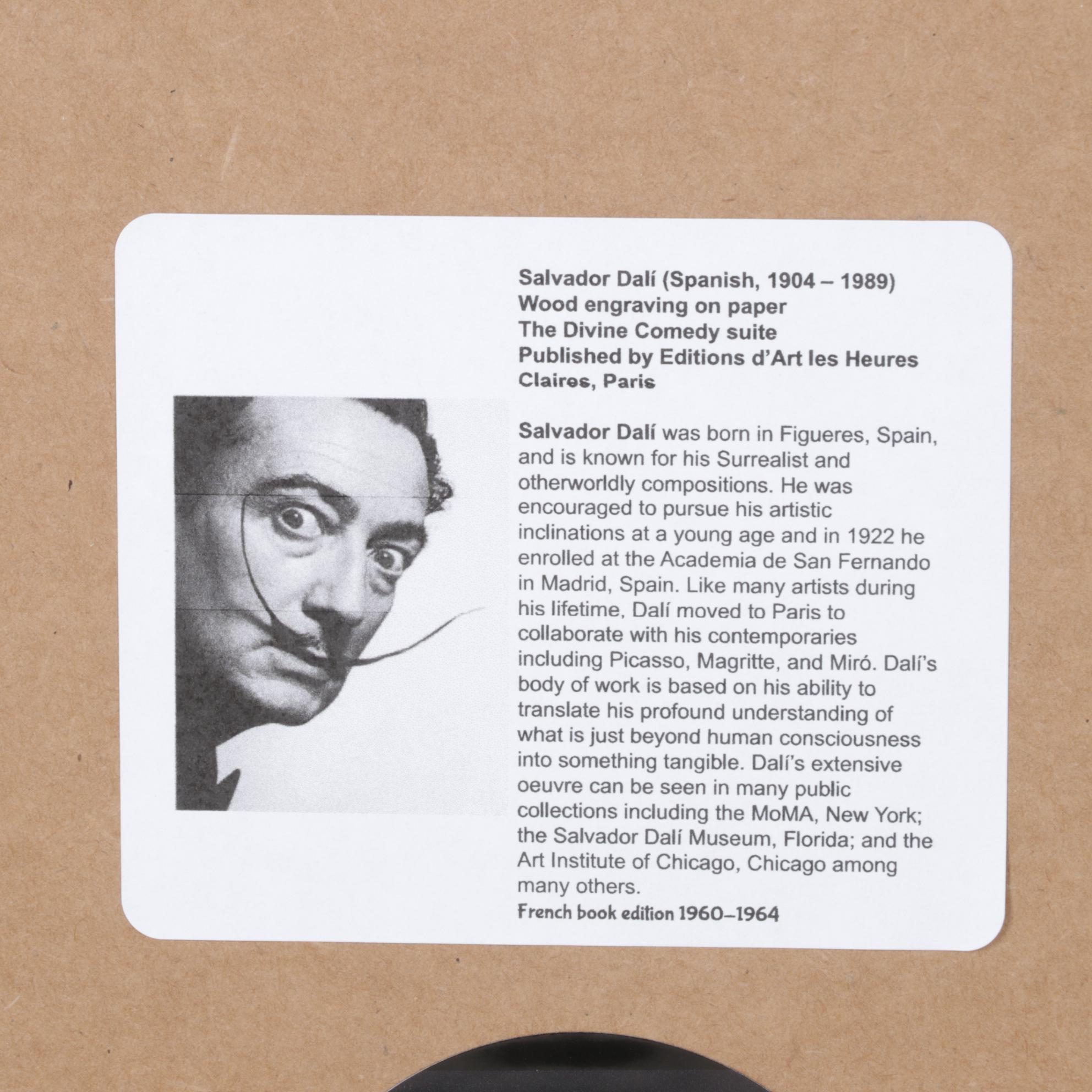 Salvador Dalí Wood Engraving "Arachne"