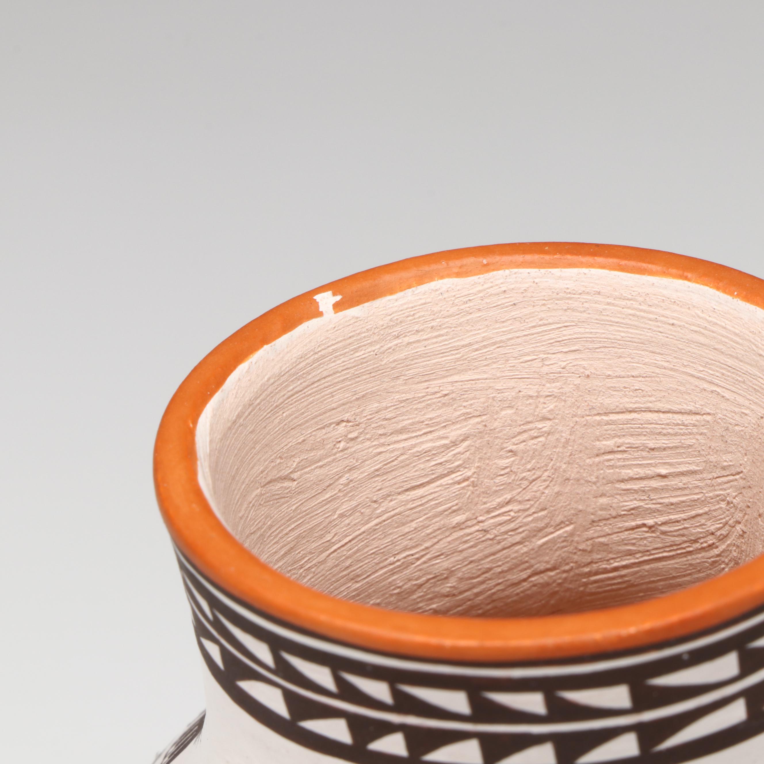 Diane Lewis Acoma Pueblo Pottery Polychrome Mimbres Vase