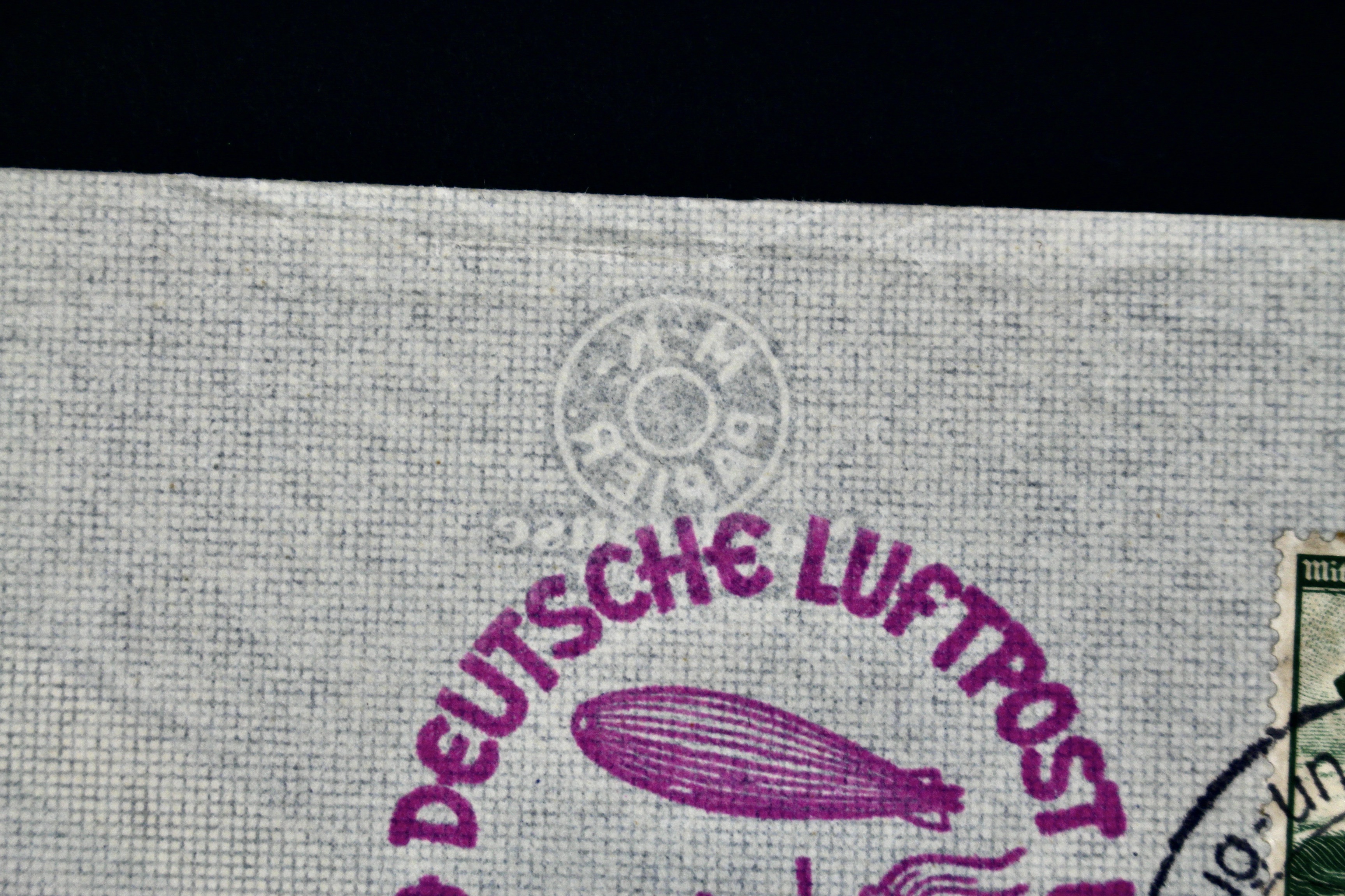 1936 Hindenburg Graf Zeppelin Postal Cover, Germany to USA