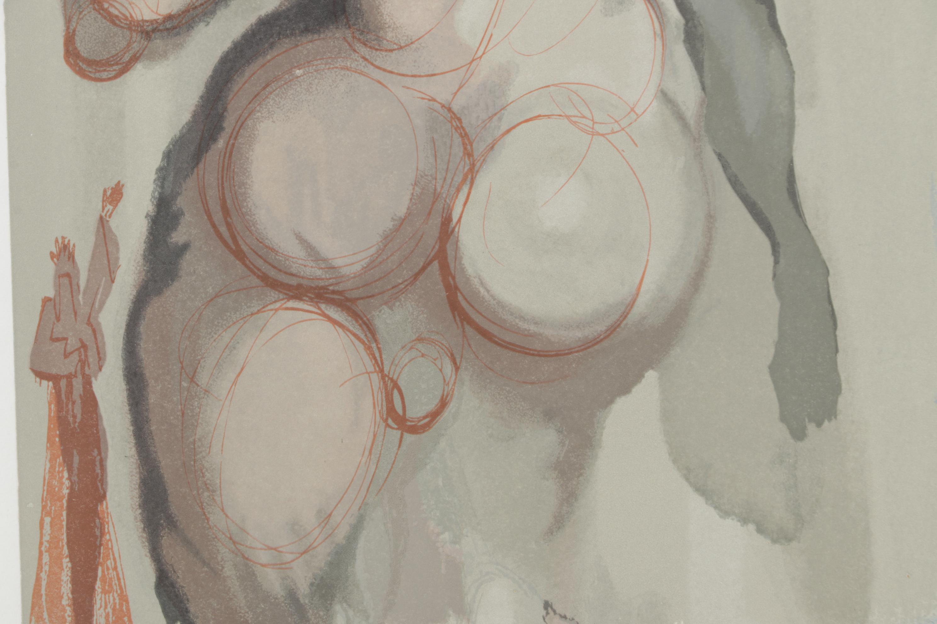 Salvador Dalí Wood Engraving Purgatory Canto 6