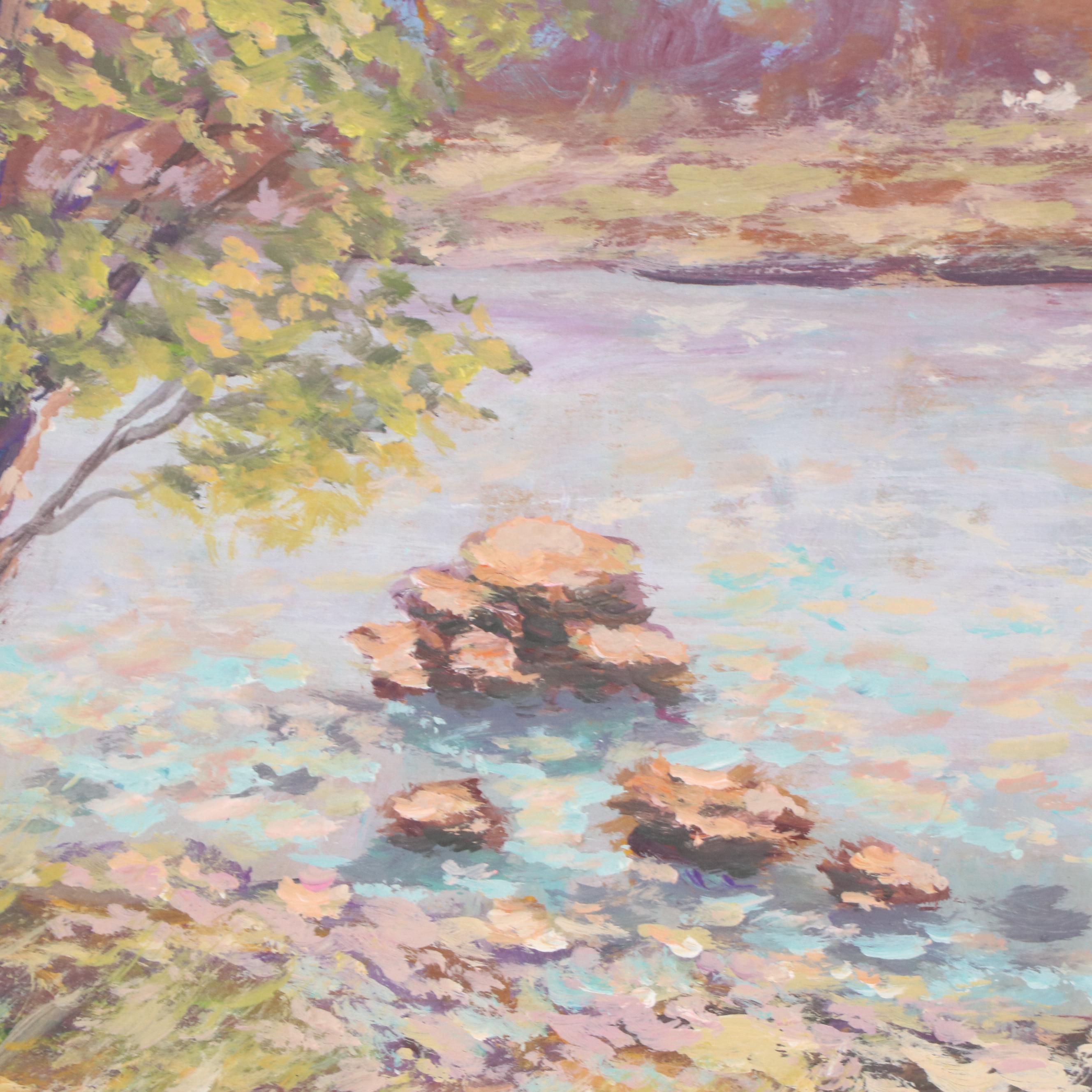 Robert Riddle Baker Landscape Acrylic Painting "Lone Witness," 2025