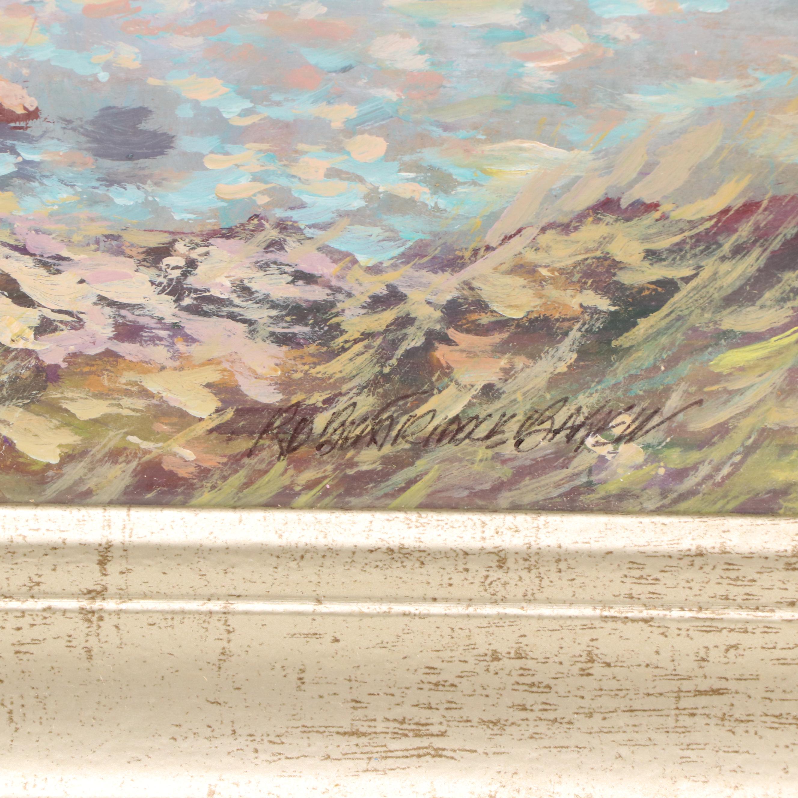 Robert Riddle Baker Landscape Acrylic Painting "Lone Witness," 2025