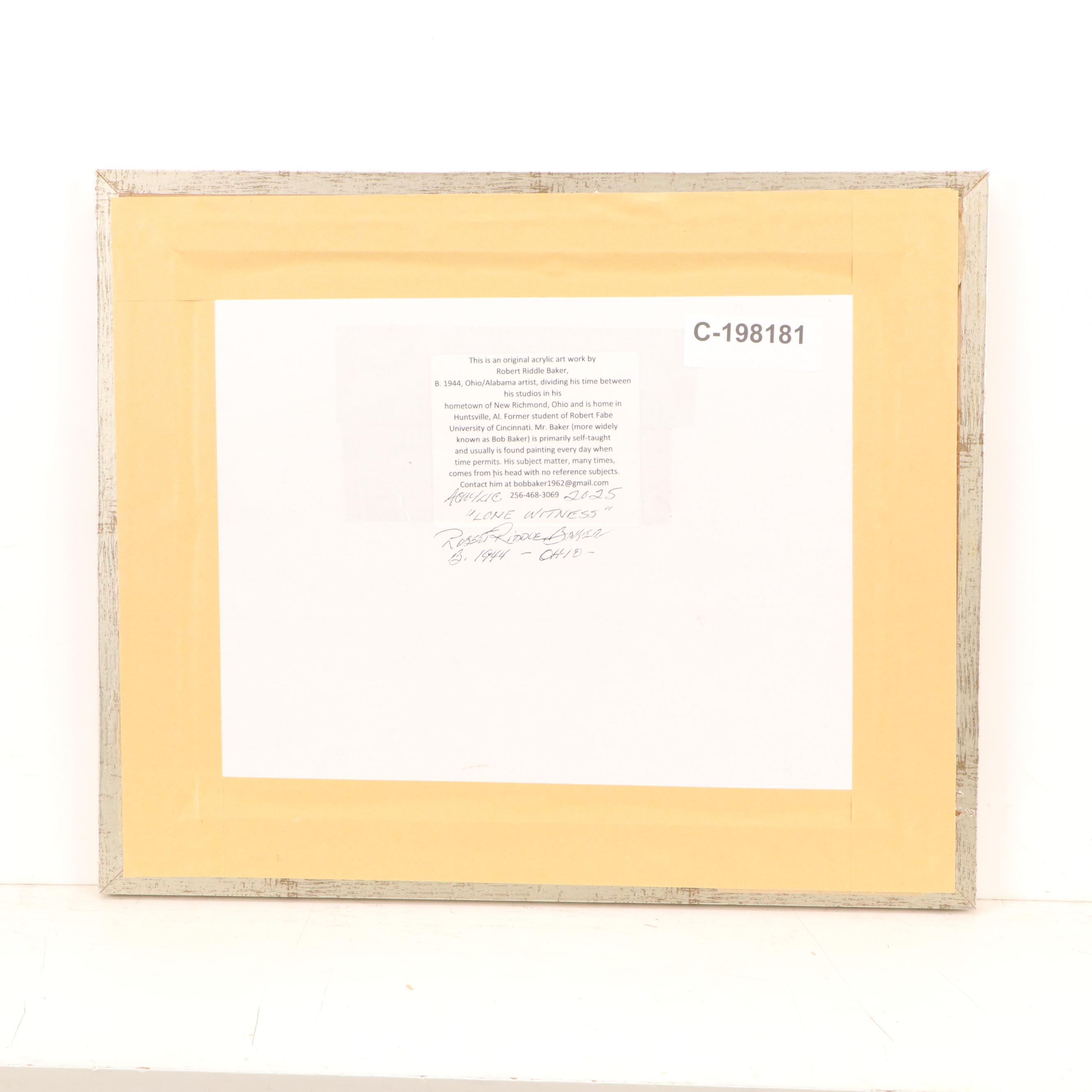 Robert Riddle Baker Landscape Acrylic Painting "Lone Witness," 2025