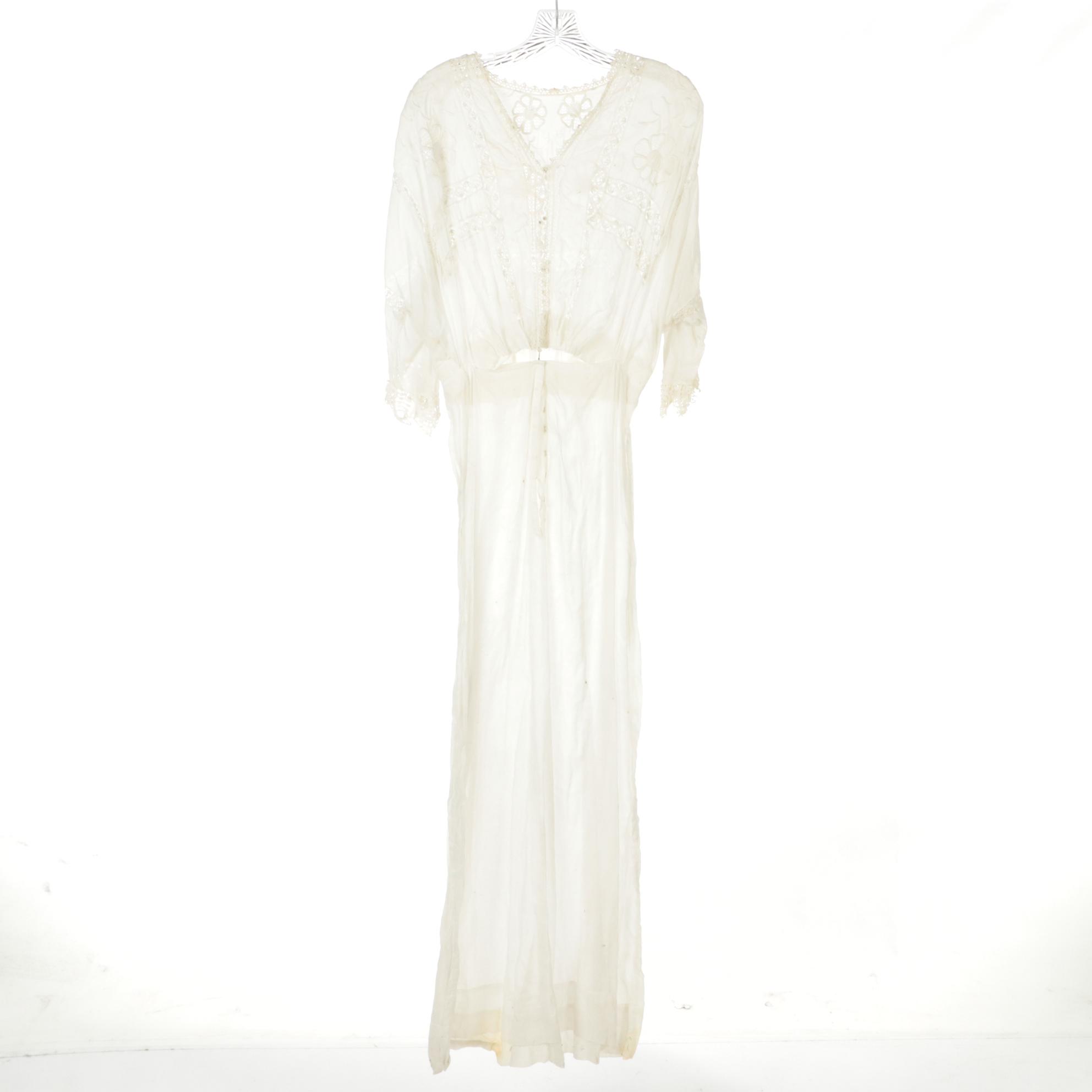 Edwardian Lawn Dress, Skirt, Christening Gowns w/ Embroidery, Pintucks, Lace