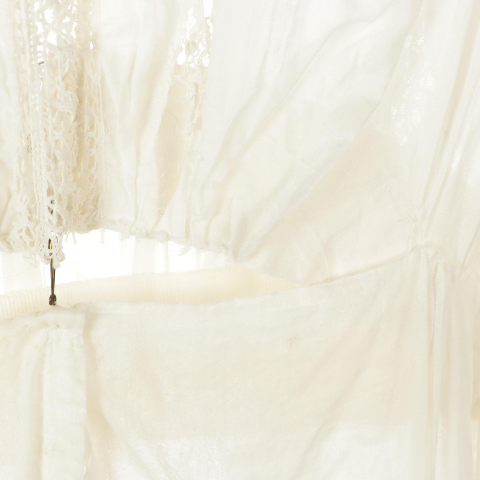 Edwardian Lawn Dress, Skirt, Christening Gowns w/ Embroidery, Pintucks, Lace