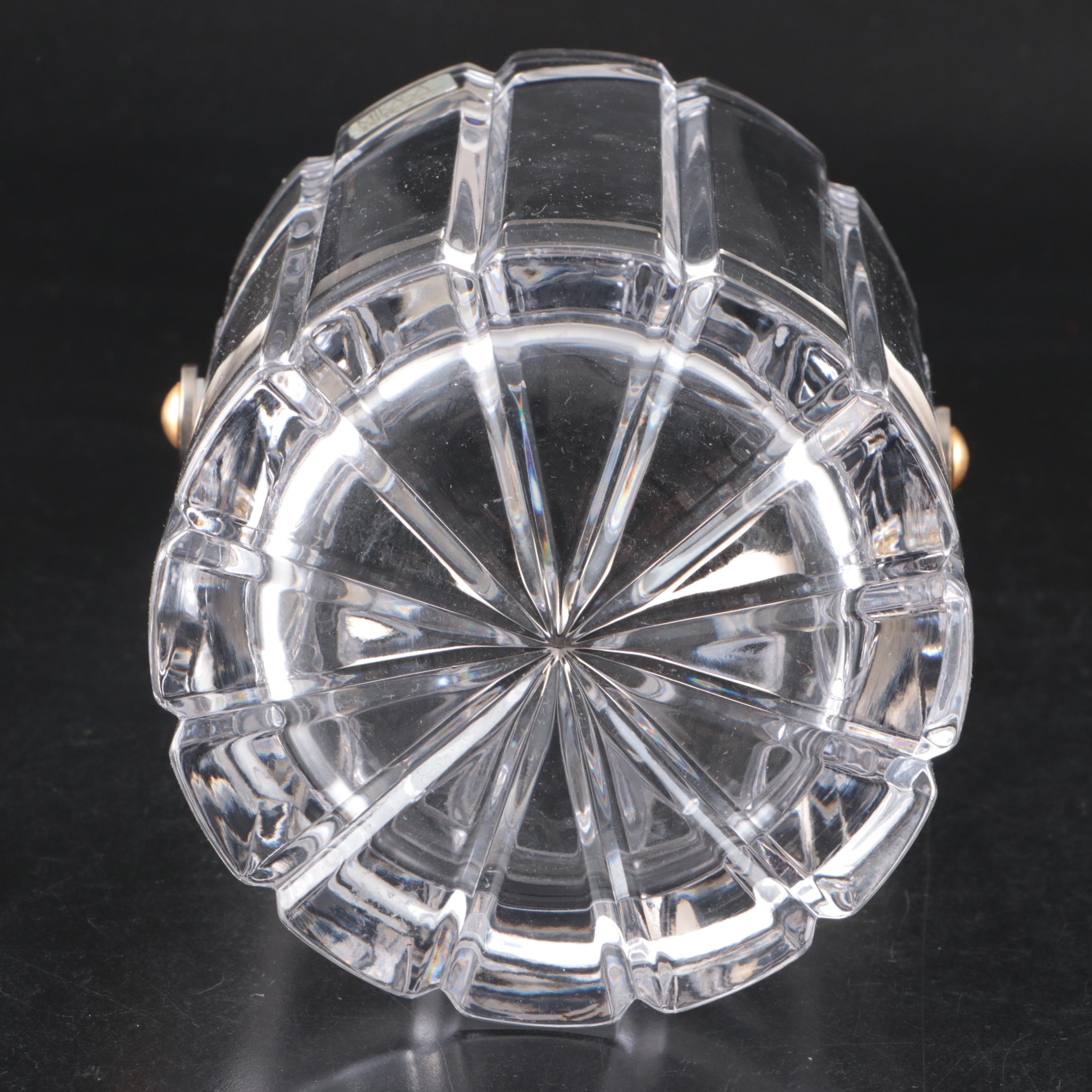 Mikasa "Uptown" Glass Ice Bucket with Godinger Glass Decanter and Flask