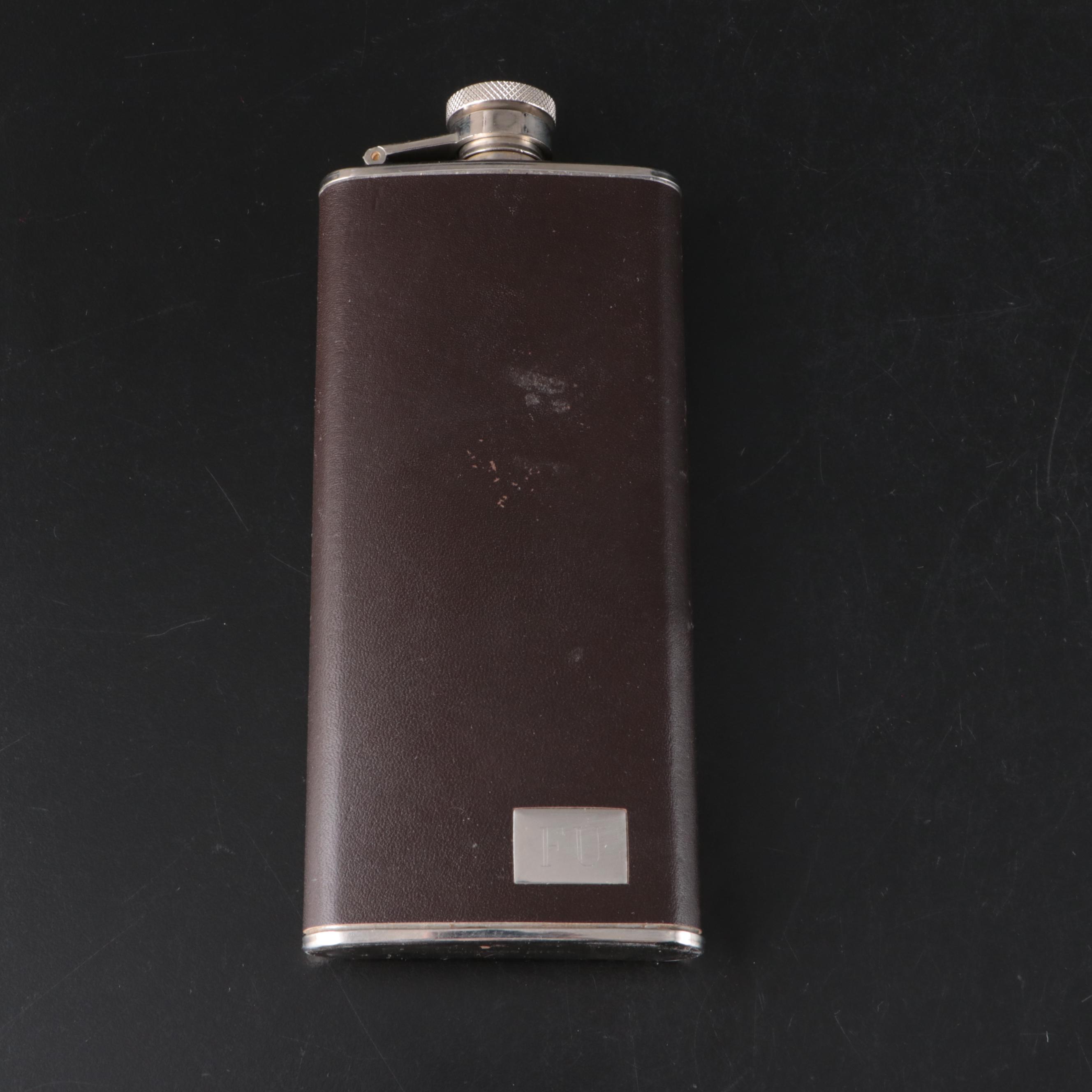 Mikasa "Uptown" Glass Ice Bucket with Godinger Glass Decanter and Flask