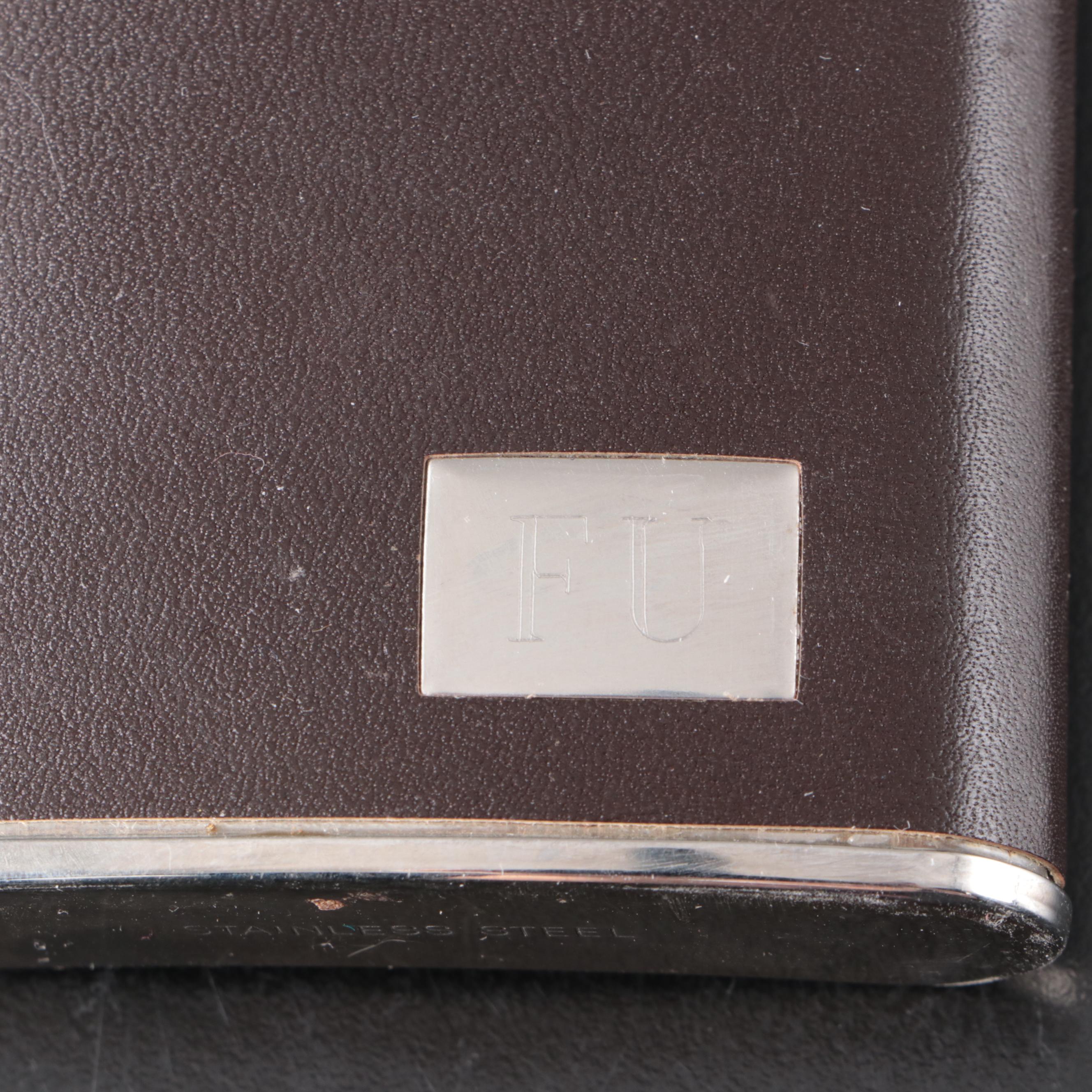 Mikasa "Uptown" Glass Ice Bucket with Godinger Glass Decanter and Flask