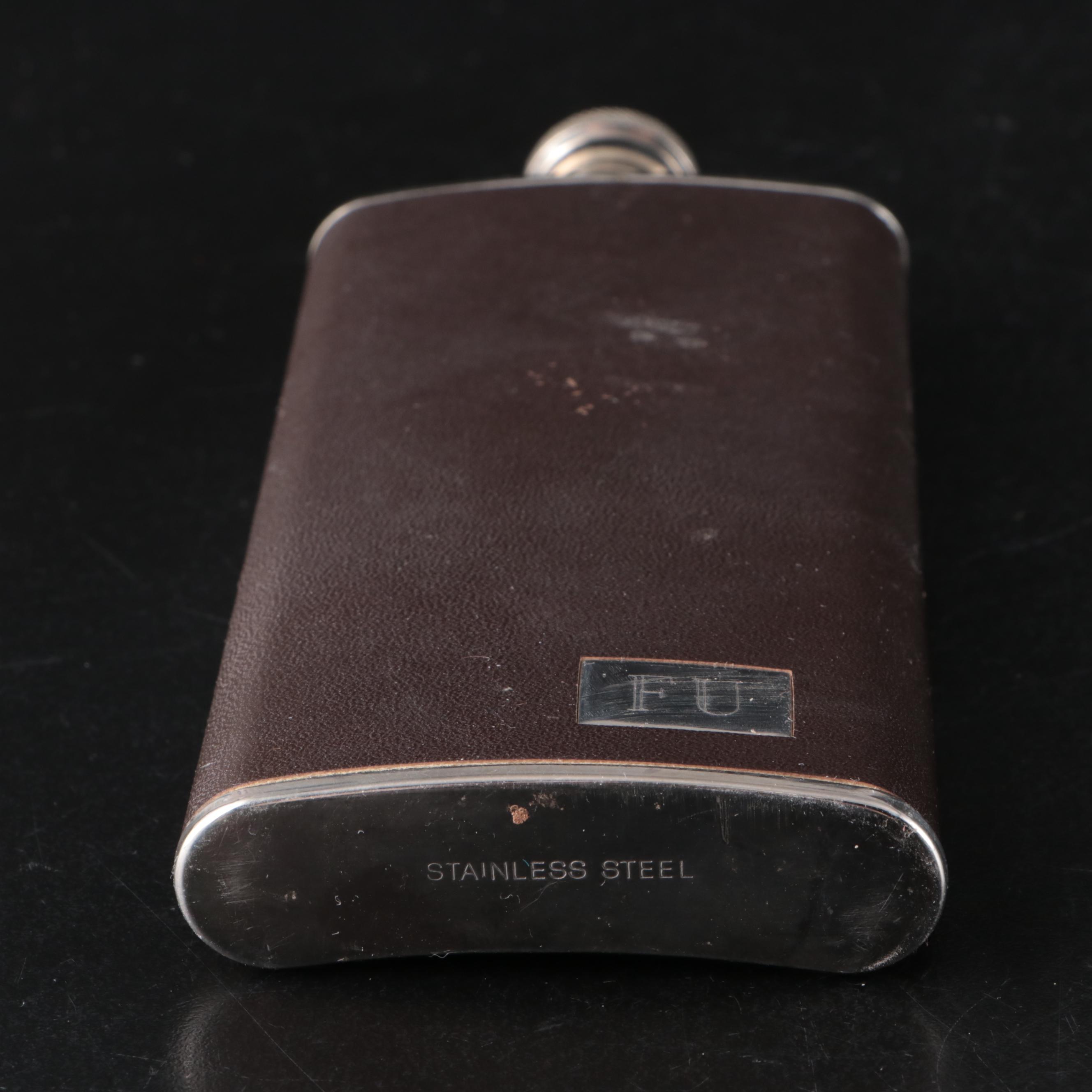 Mikasa "Uptown" Glass Ice Bucket with Godinger Glass Decanter and Flask