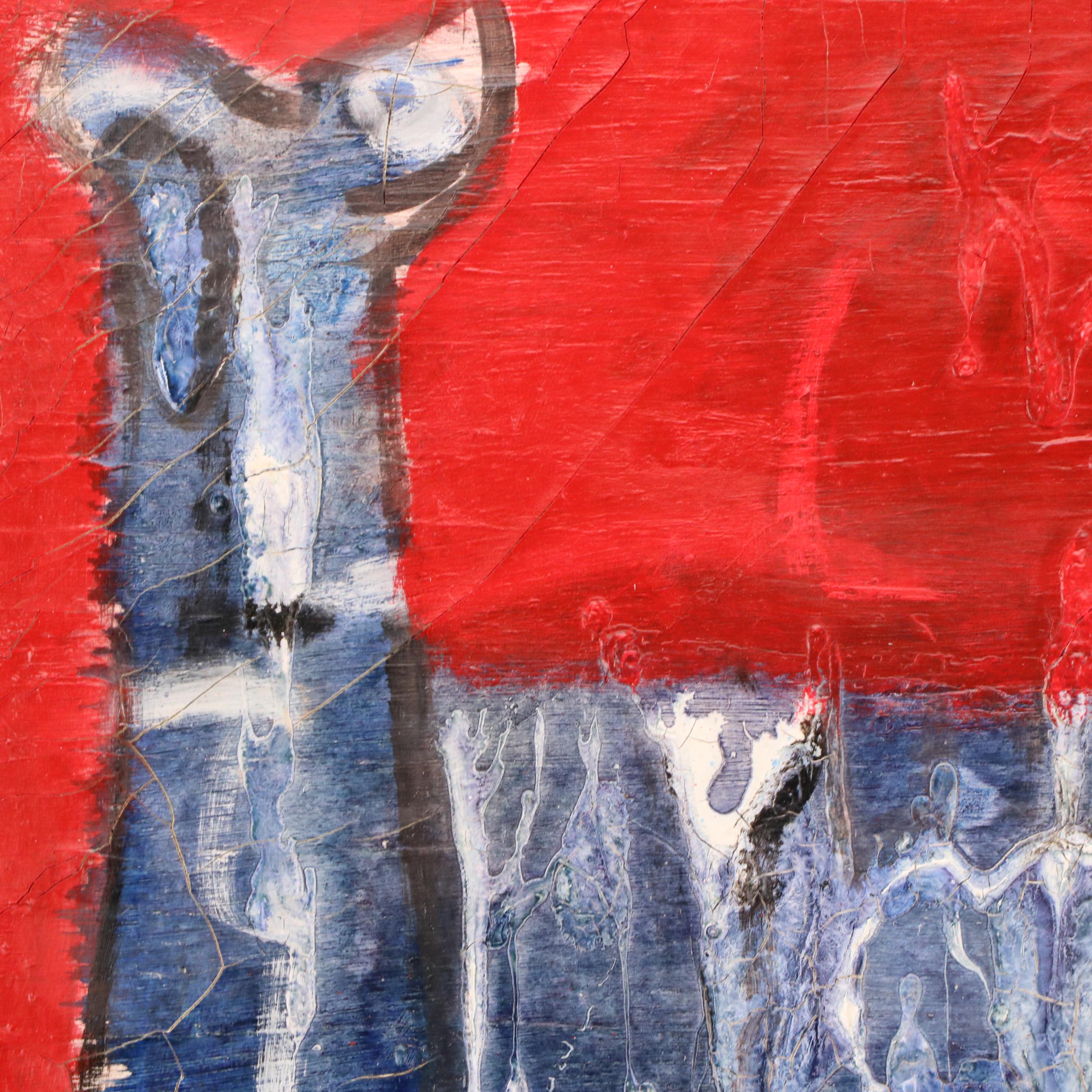 James L. Burch Abstract Oil Painting, Circa 1960