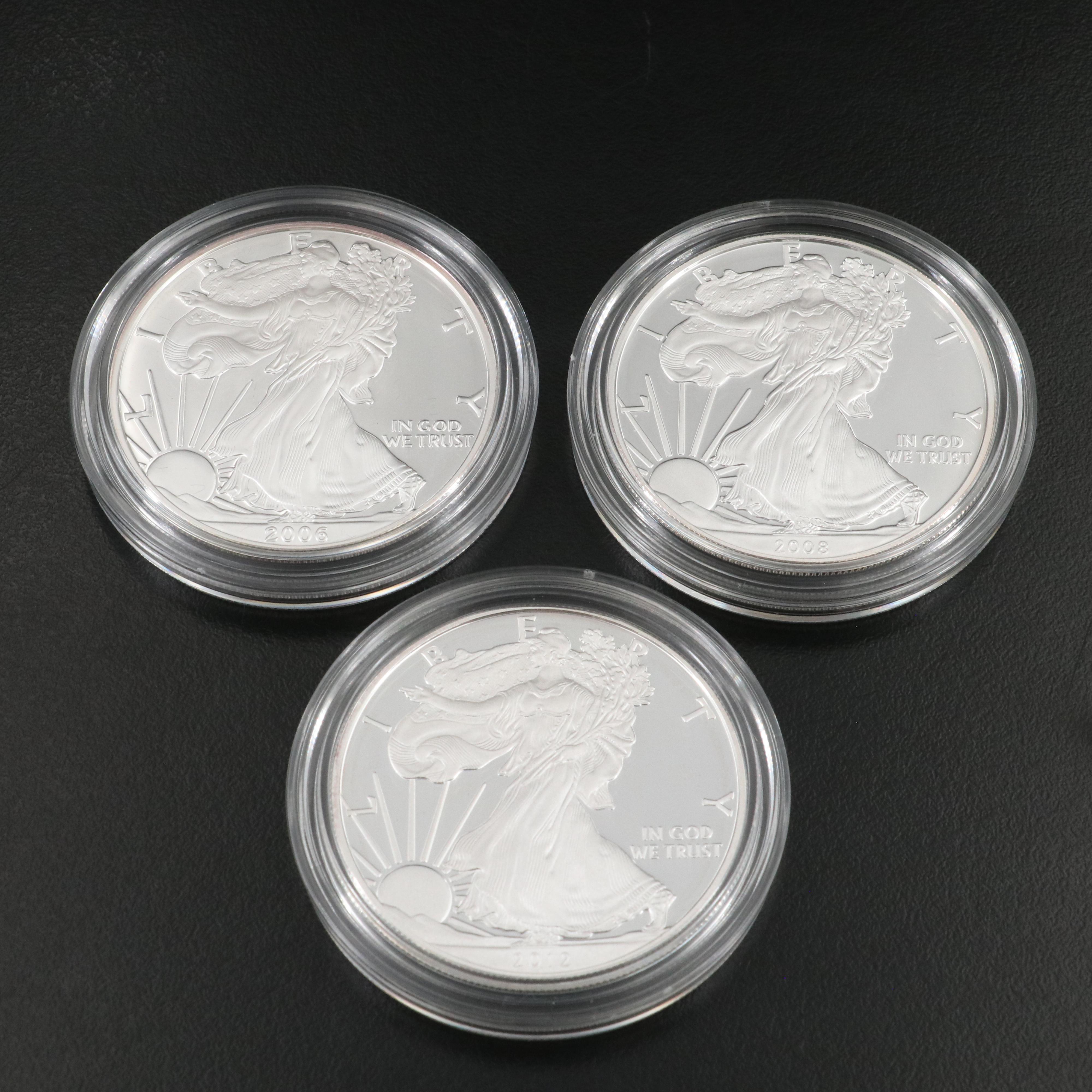 Ten American Silver Eagle Proof Coins