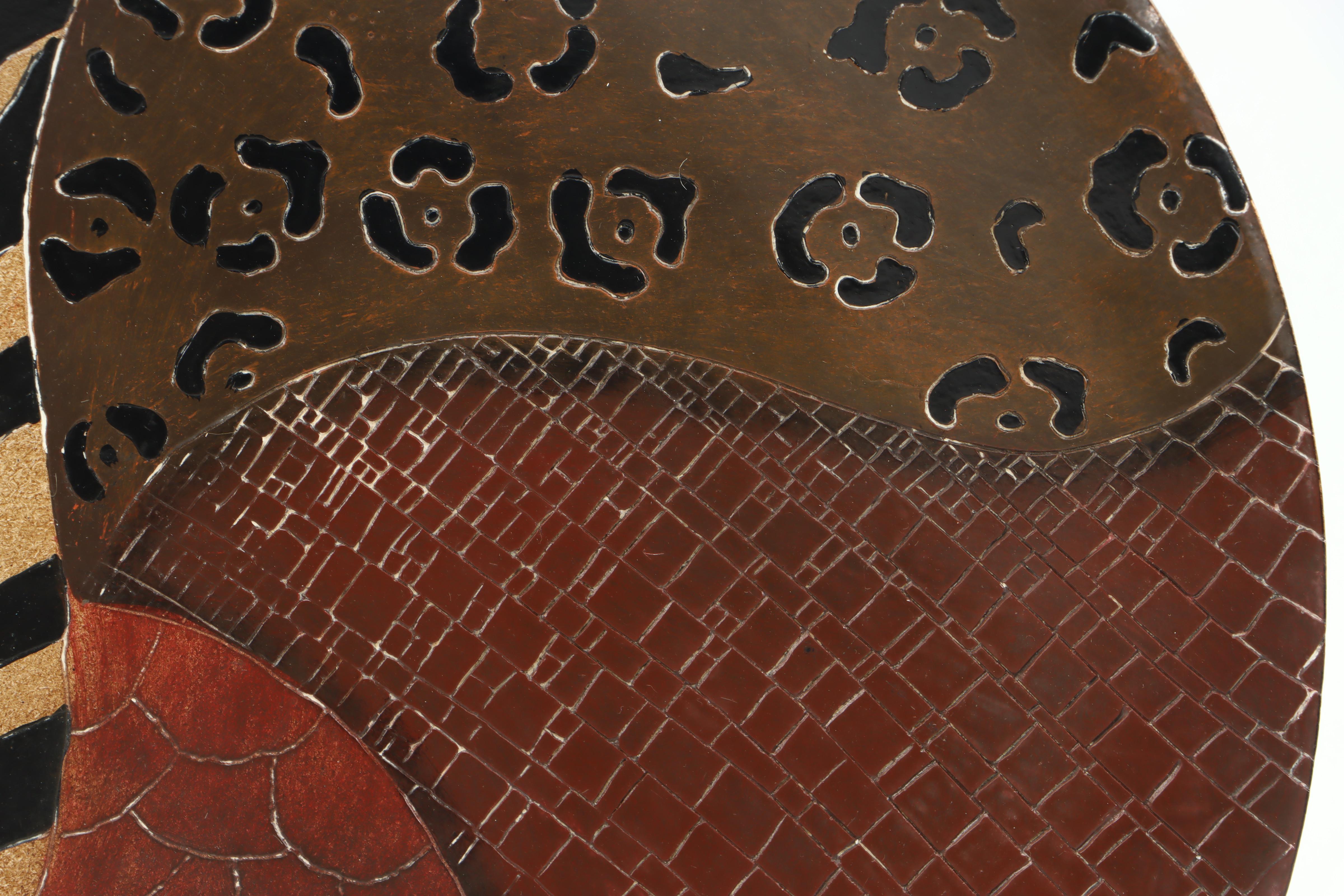 Animal Print Ceramic Candle Holders, Fleur-de-Lis Bookends and Decorative Plate