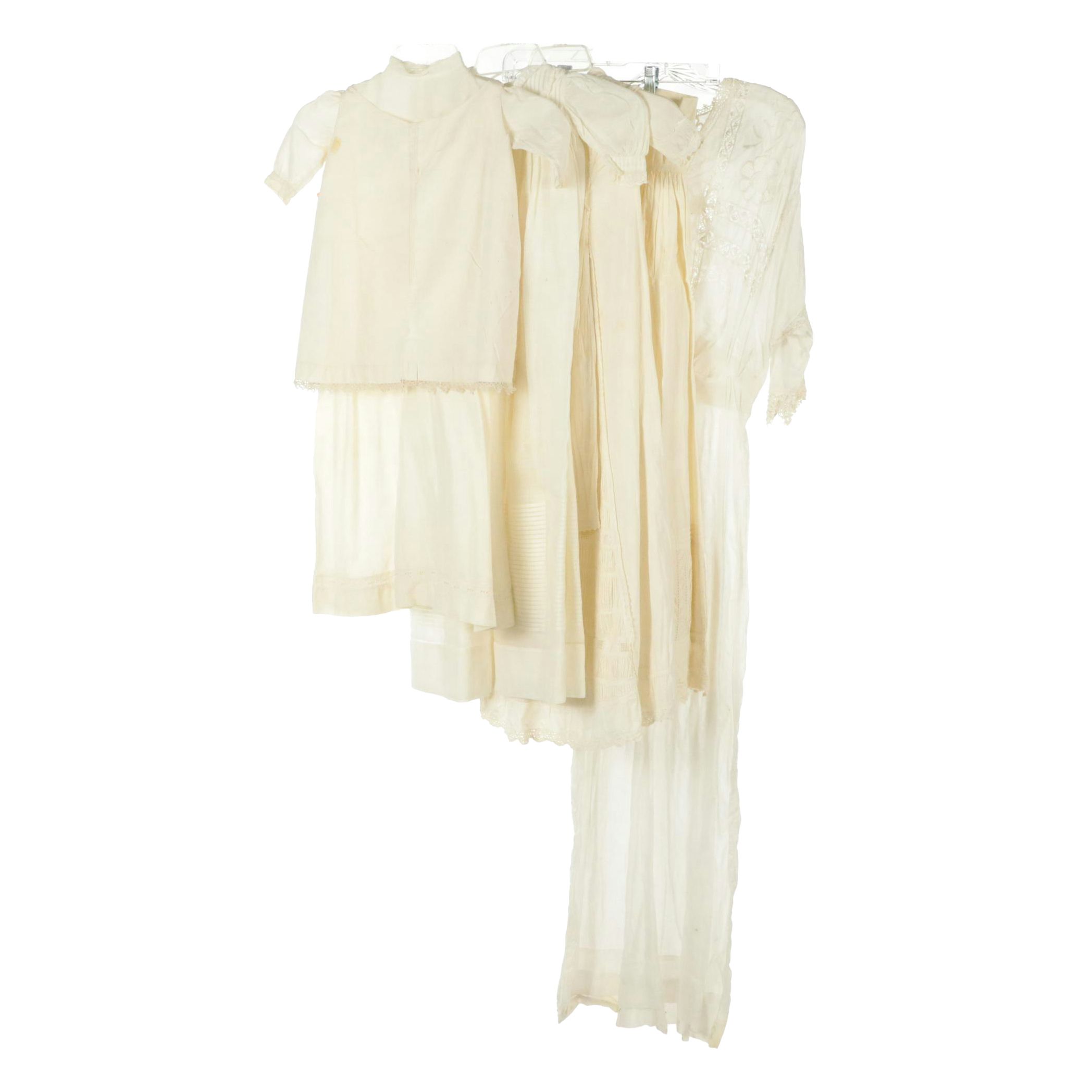 Edwardian Lawn Dress, Skirt, Christening Gowns w/ Embroidery, Pintucks, Lace