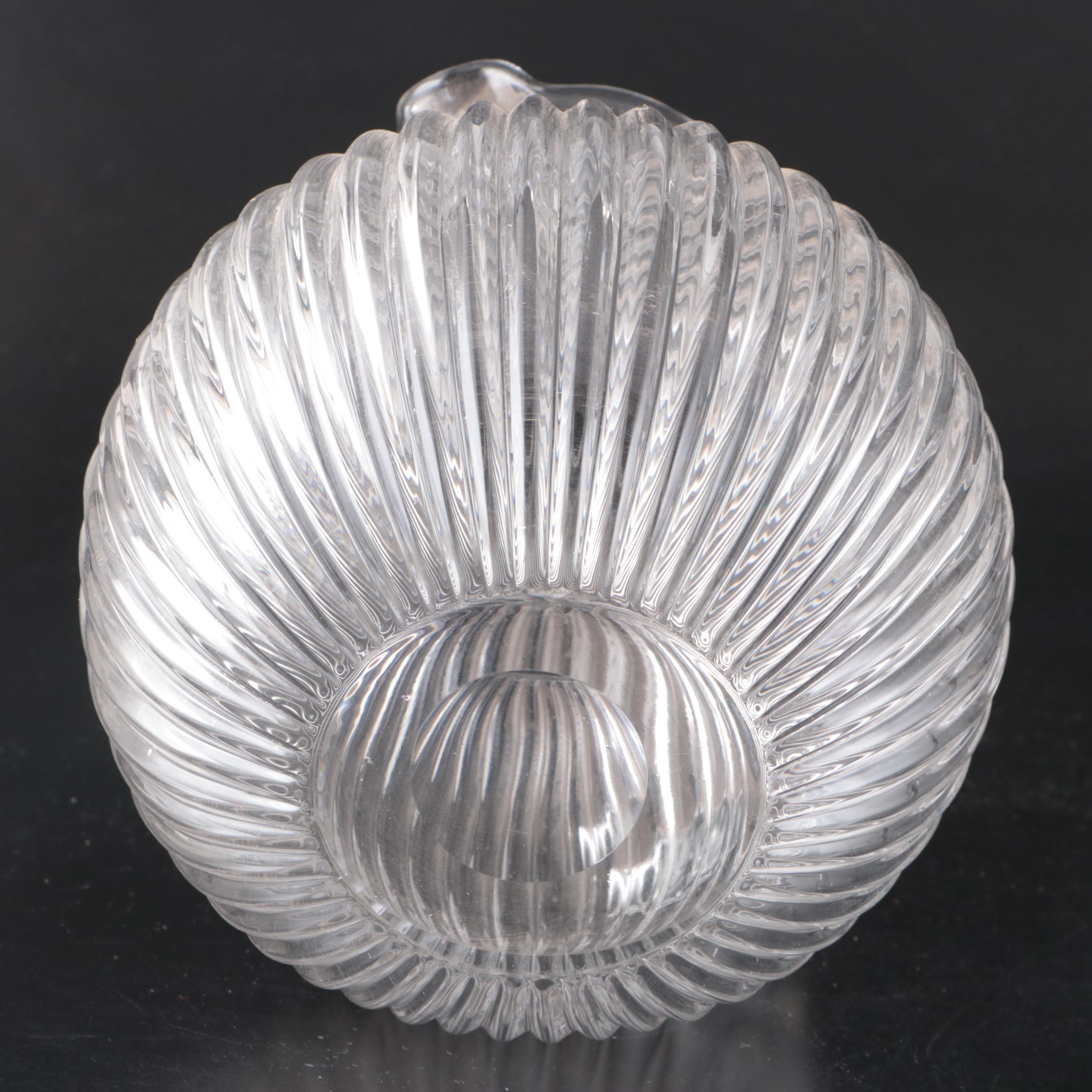 Federal Glass "Heritage" Bowl with Ribbed Glass Juice Pitcher