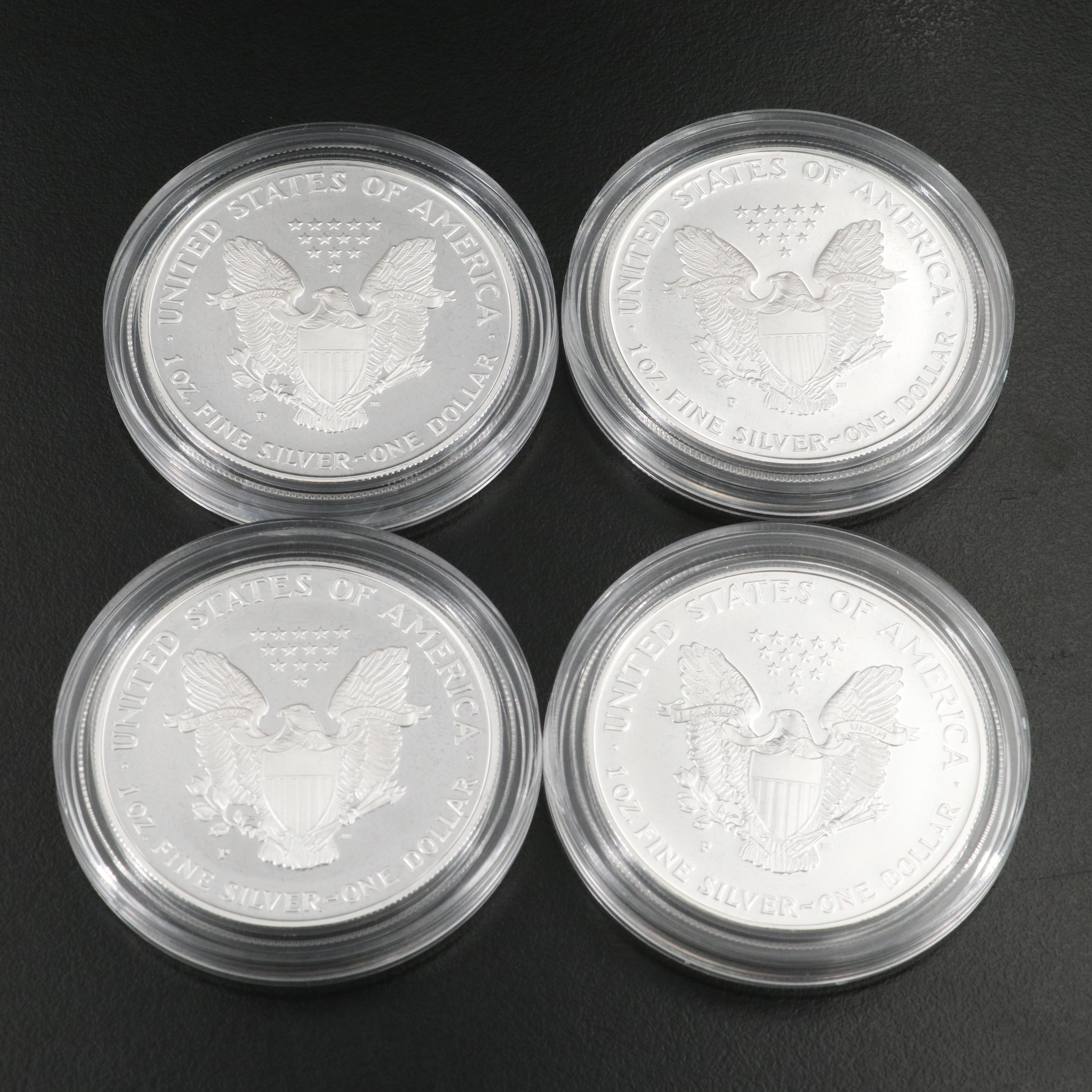 Ten American Silver Eagle Proof Coins