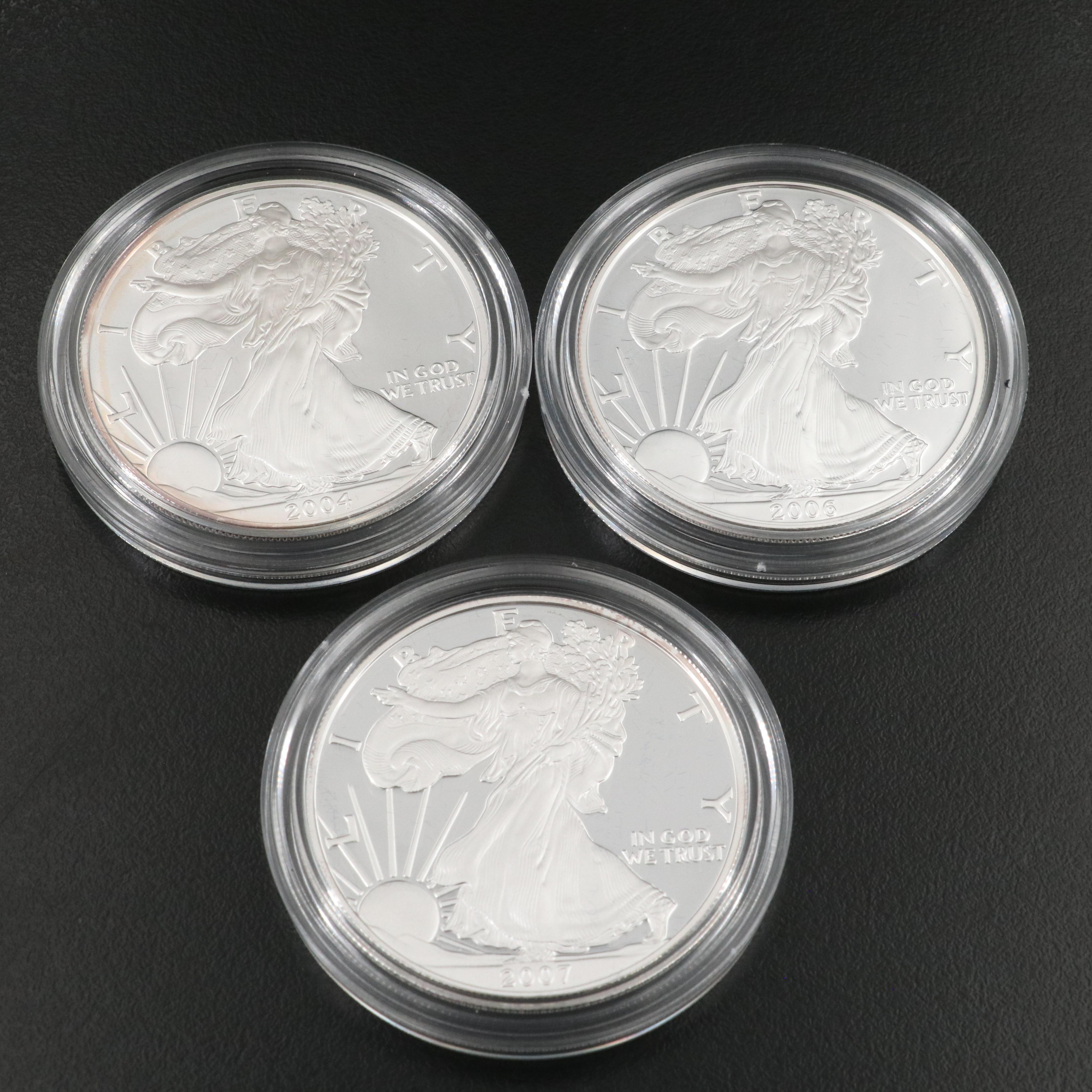 Ten American Silver Eagle Proof Coins